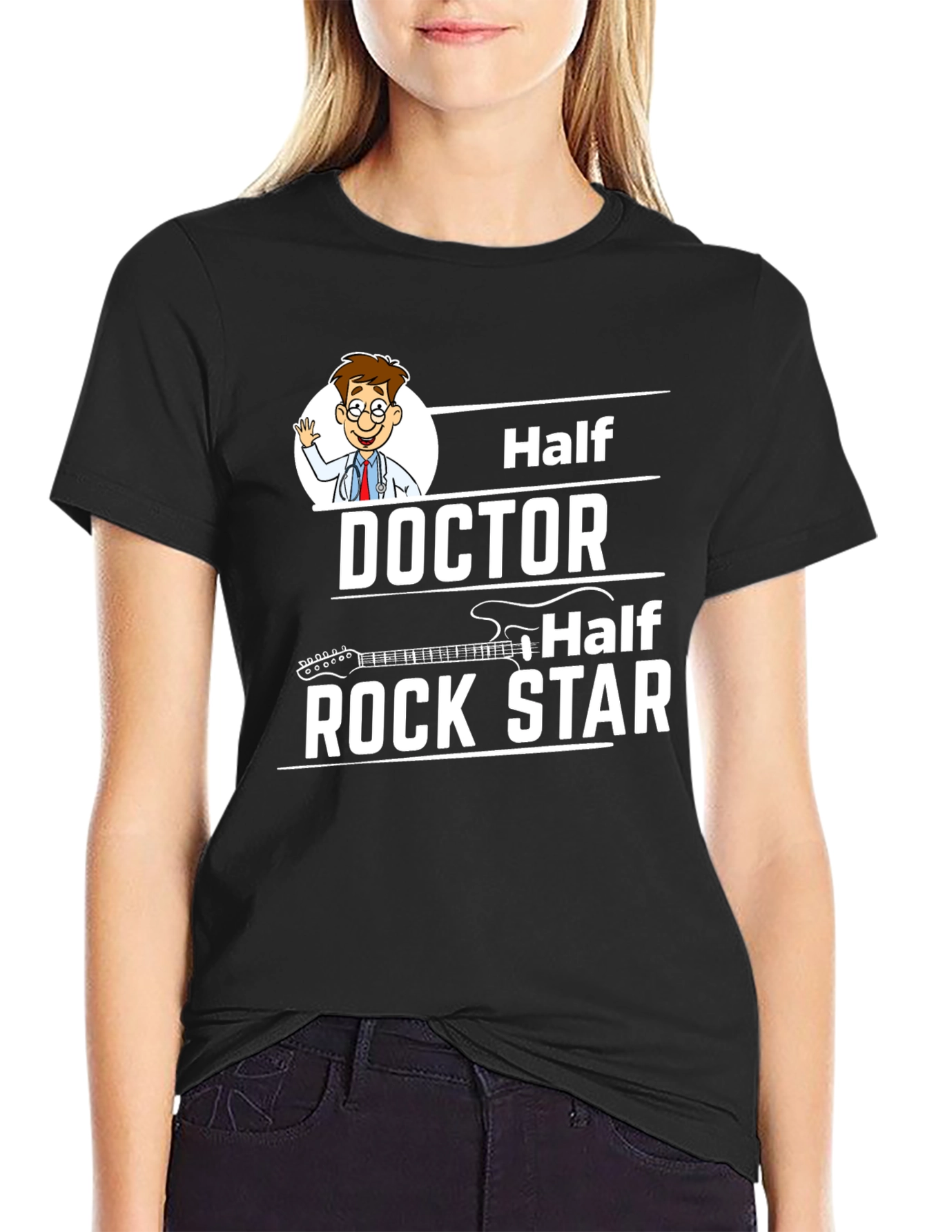 Half Doctor Half Rock Star Graphic Tee