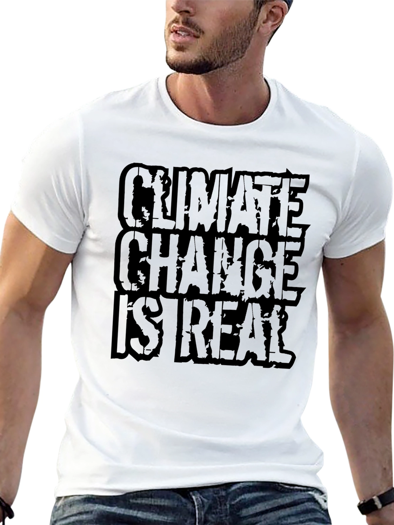 Climate Change Is Real Black T-Shirt