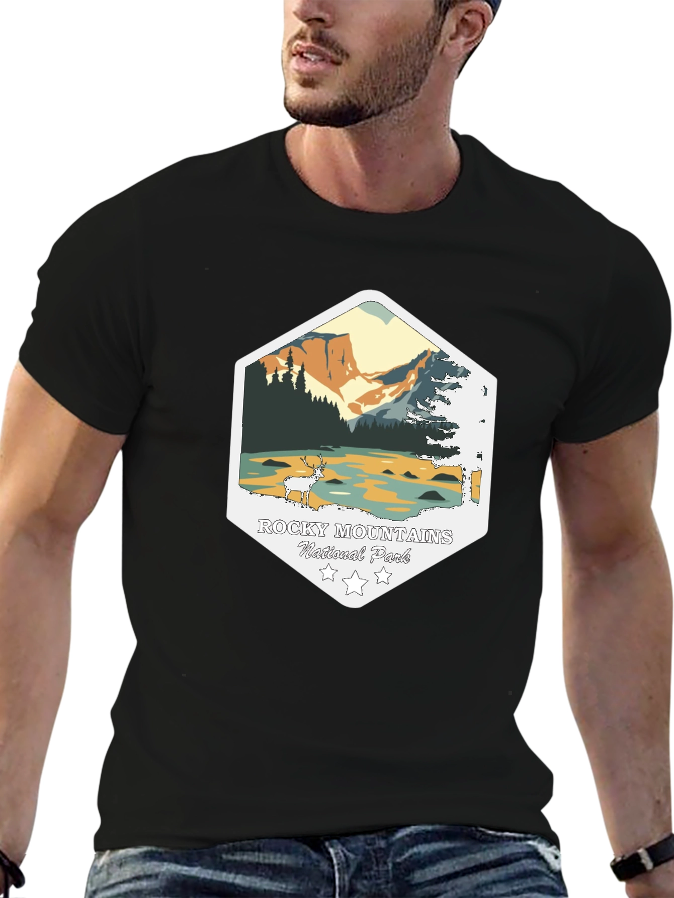 Rocky Mountains National Park Black T-Shirt