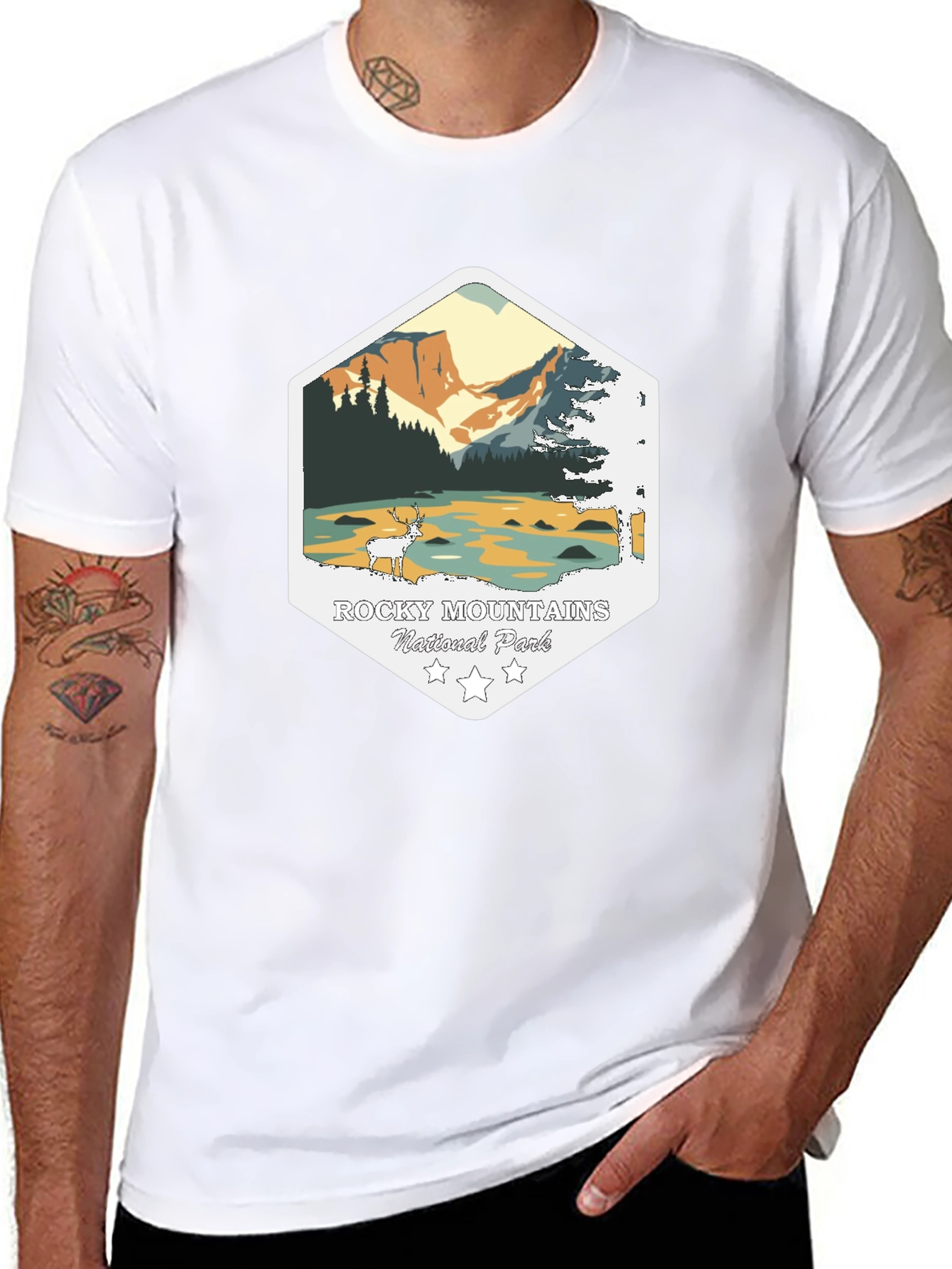 Rocky Mountains National Park Black T-Shirt