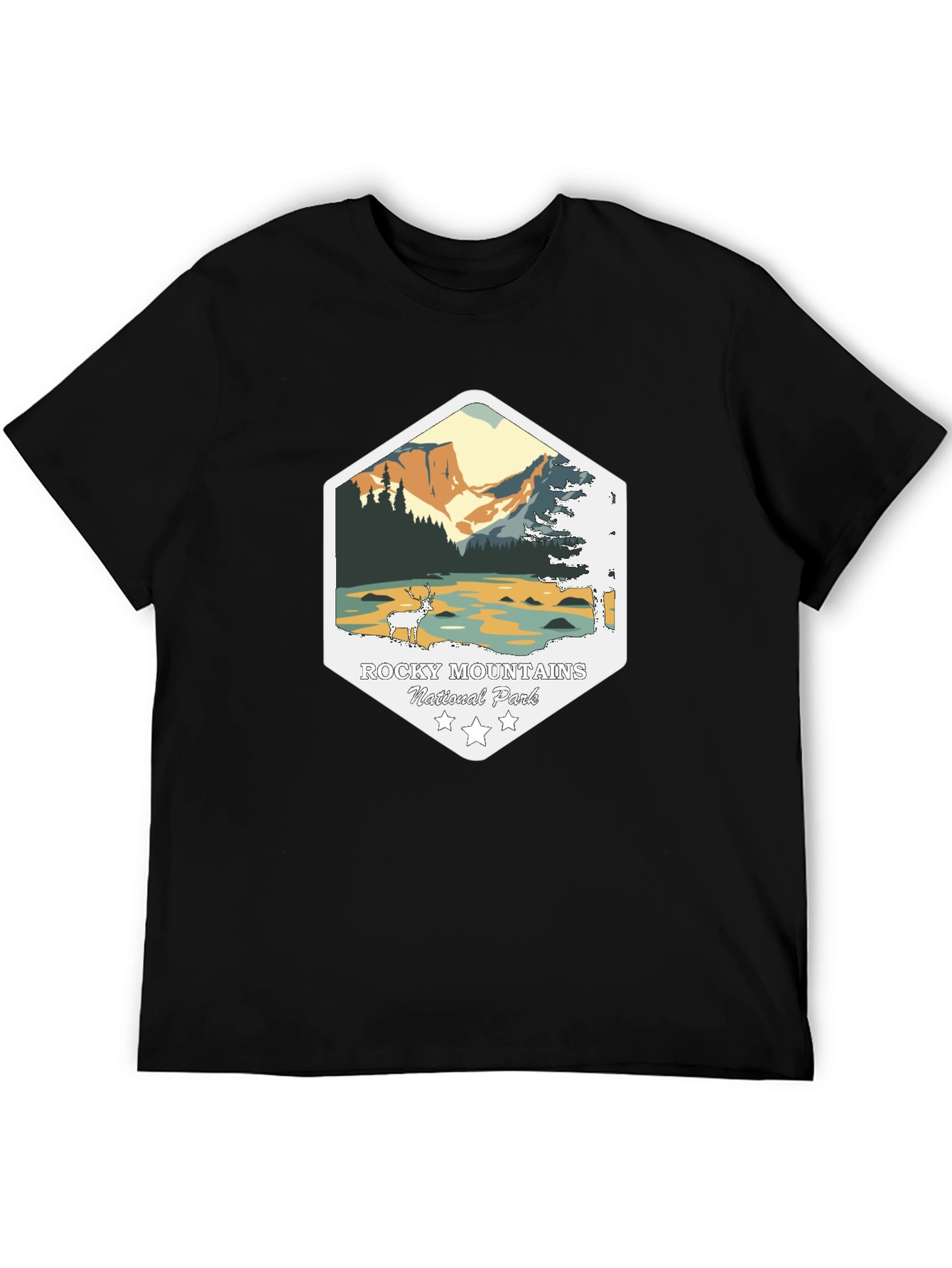 Rocky Mountains National Park Black T-Shirt