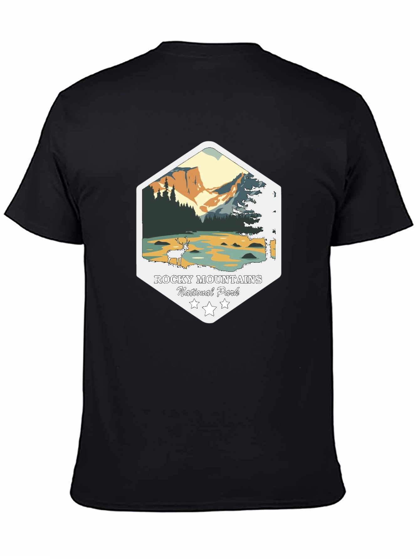 Rocky Mountains National Park Black T-Shirt