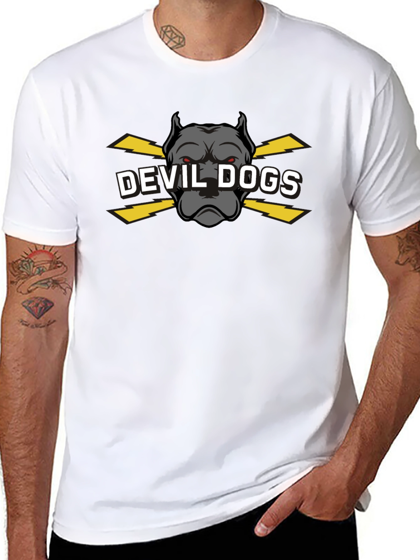 Devil Dogs Graphic T-Shirt - Black