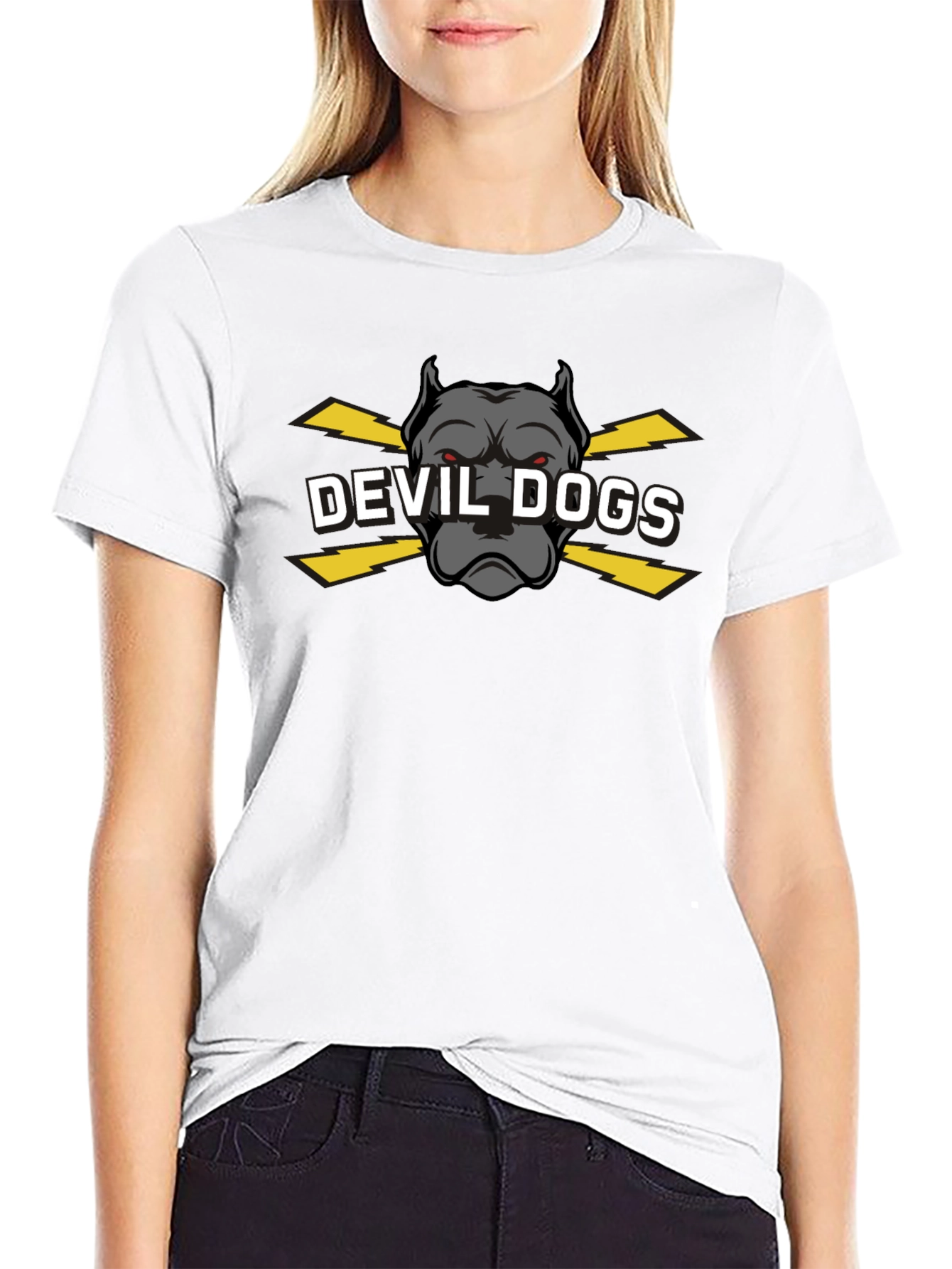 Devil Dogs Graphic T-Shirt - Black