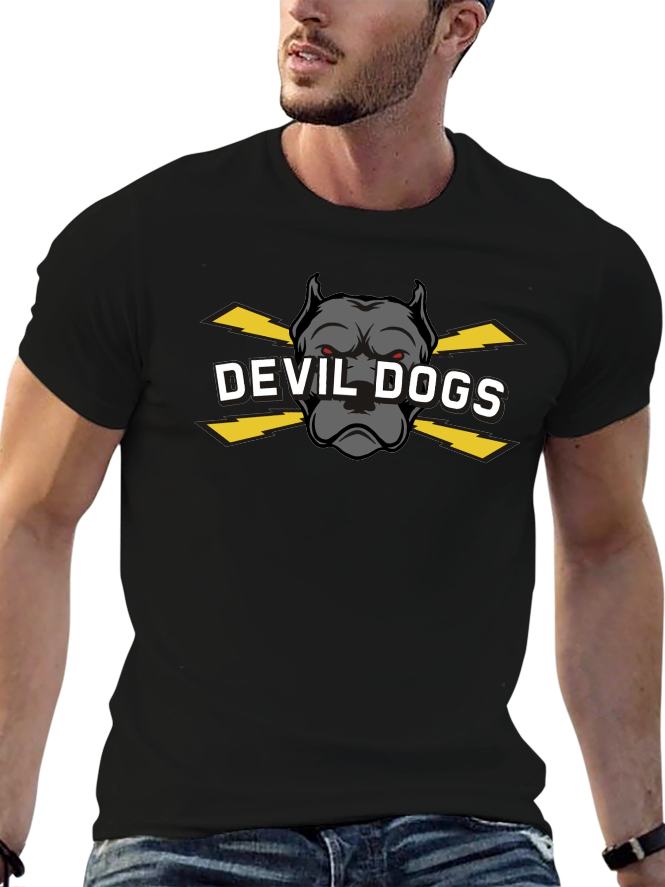 Devil Dogs Graphic T-Shirt - Black