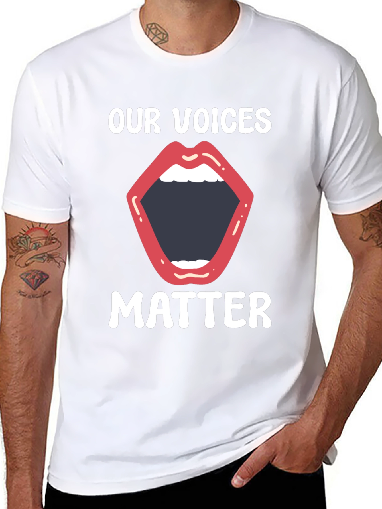 Our Voices Matter Graphic Tee - Black
