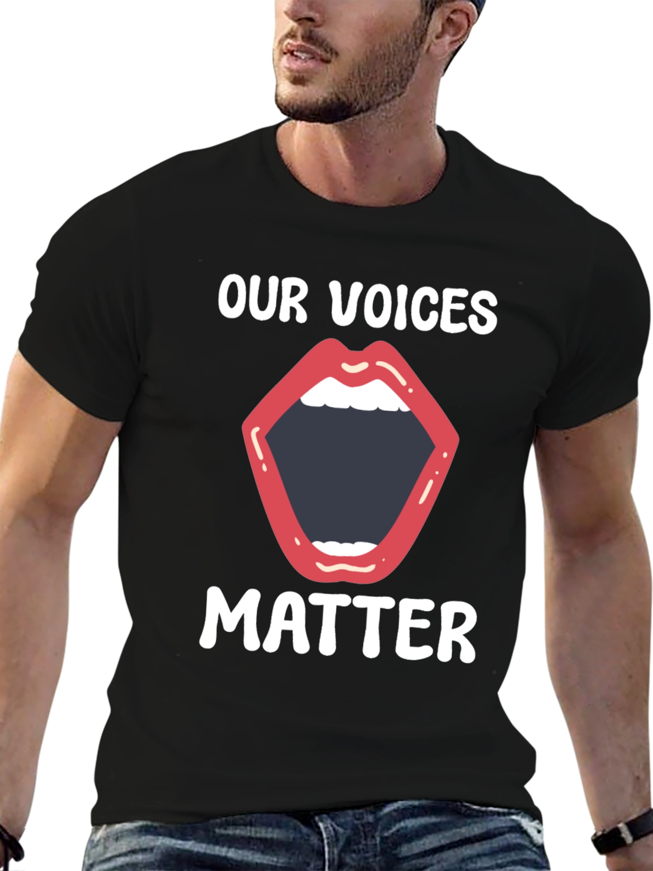 Our Voices Matter Graphic Tee - Black