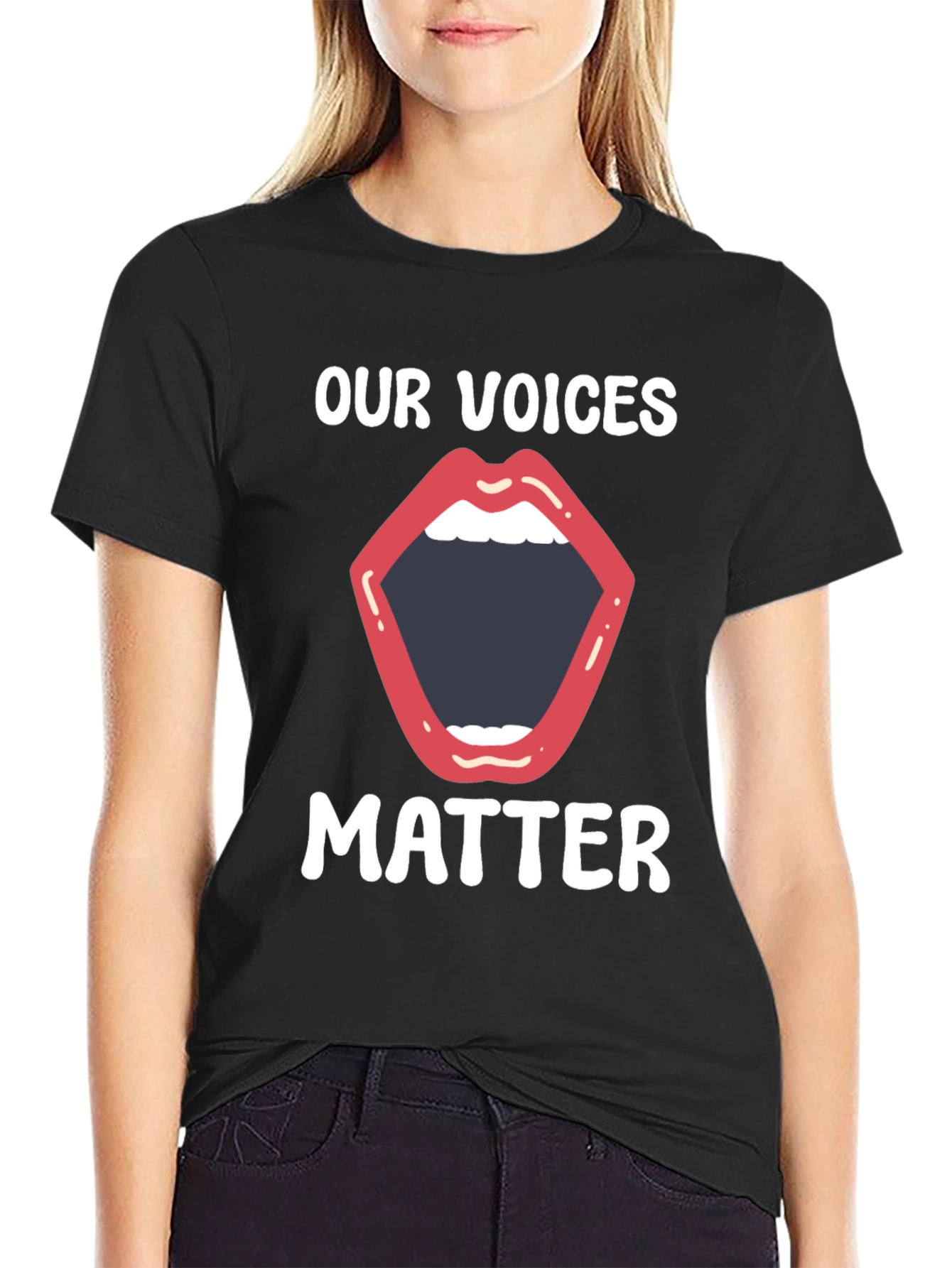 Our Voices Matter Graphic Tee - Black
