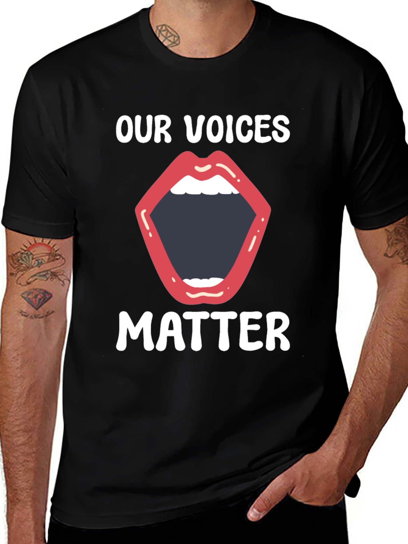Our Voices Matter Graphic Tee - Black