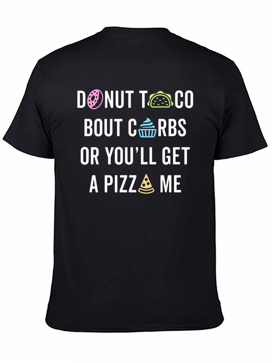 Funny Donut Taco Bout Carbs Graphic T-Shirt