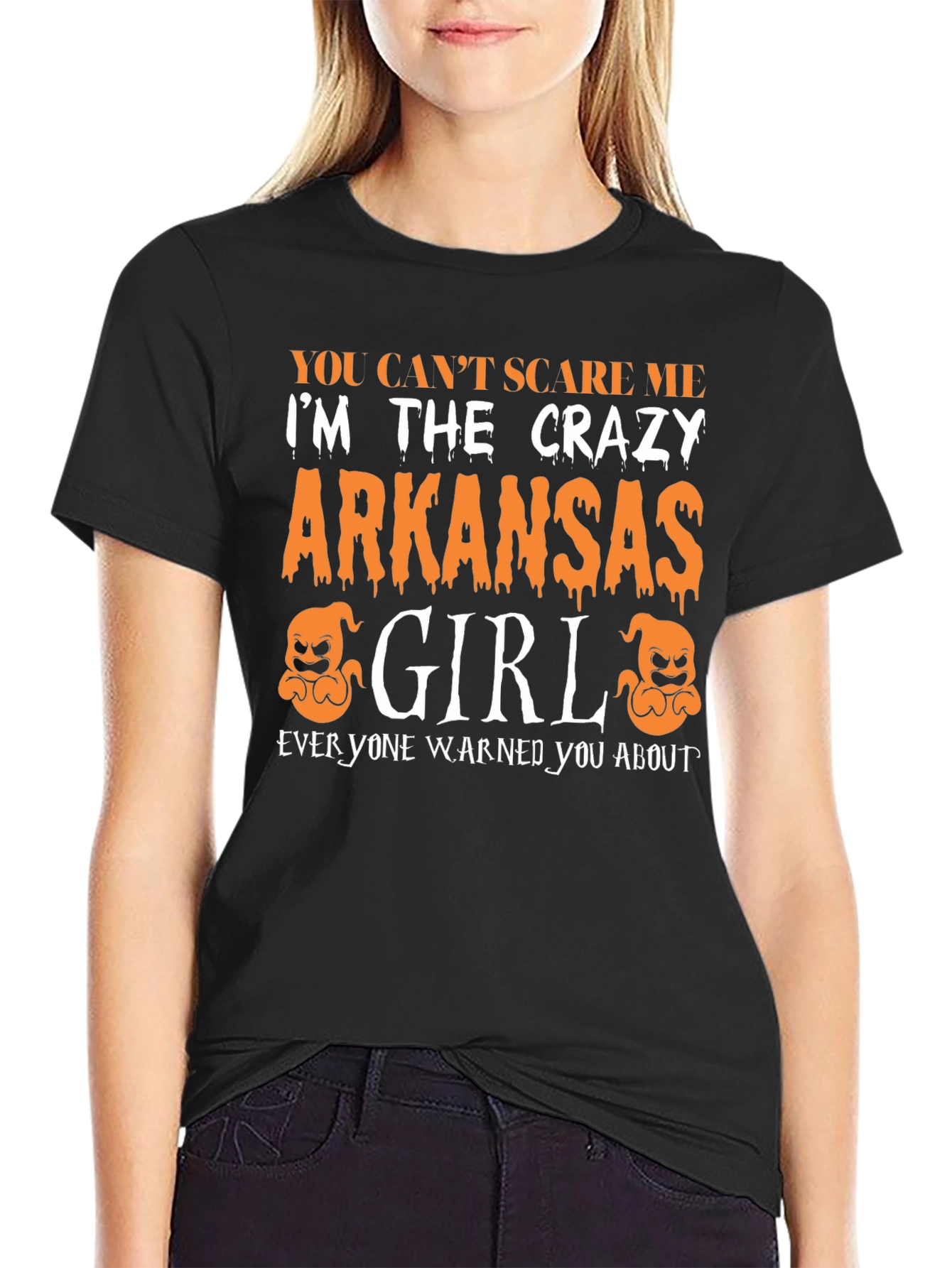 Crazy Arkansas Girl Halloween T-Shirt
