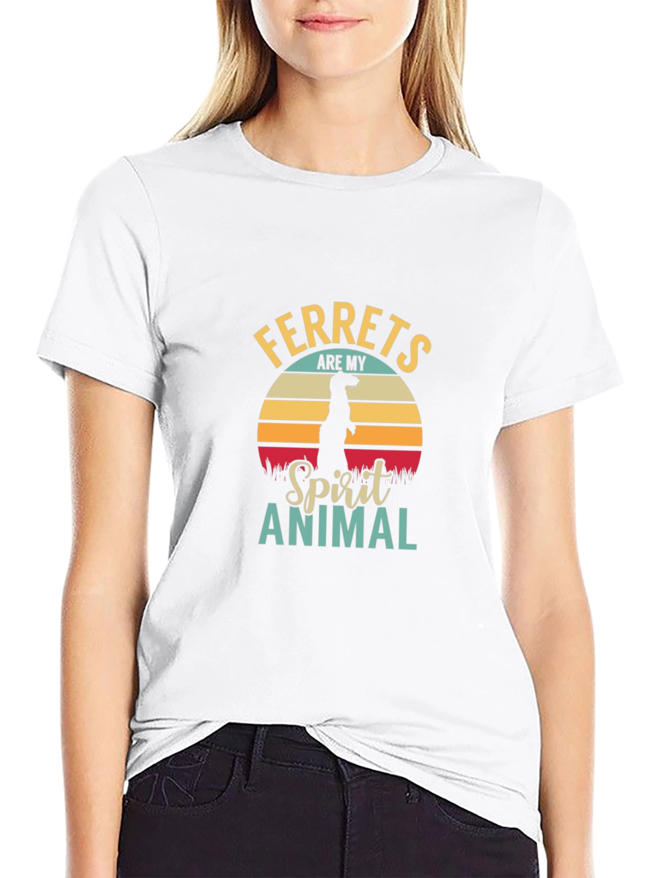 Ferret Spirit Animal Graphic Tee
