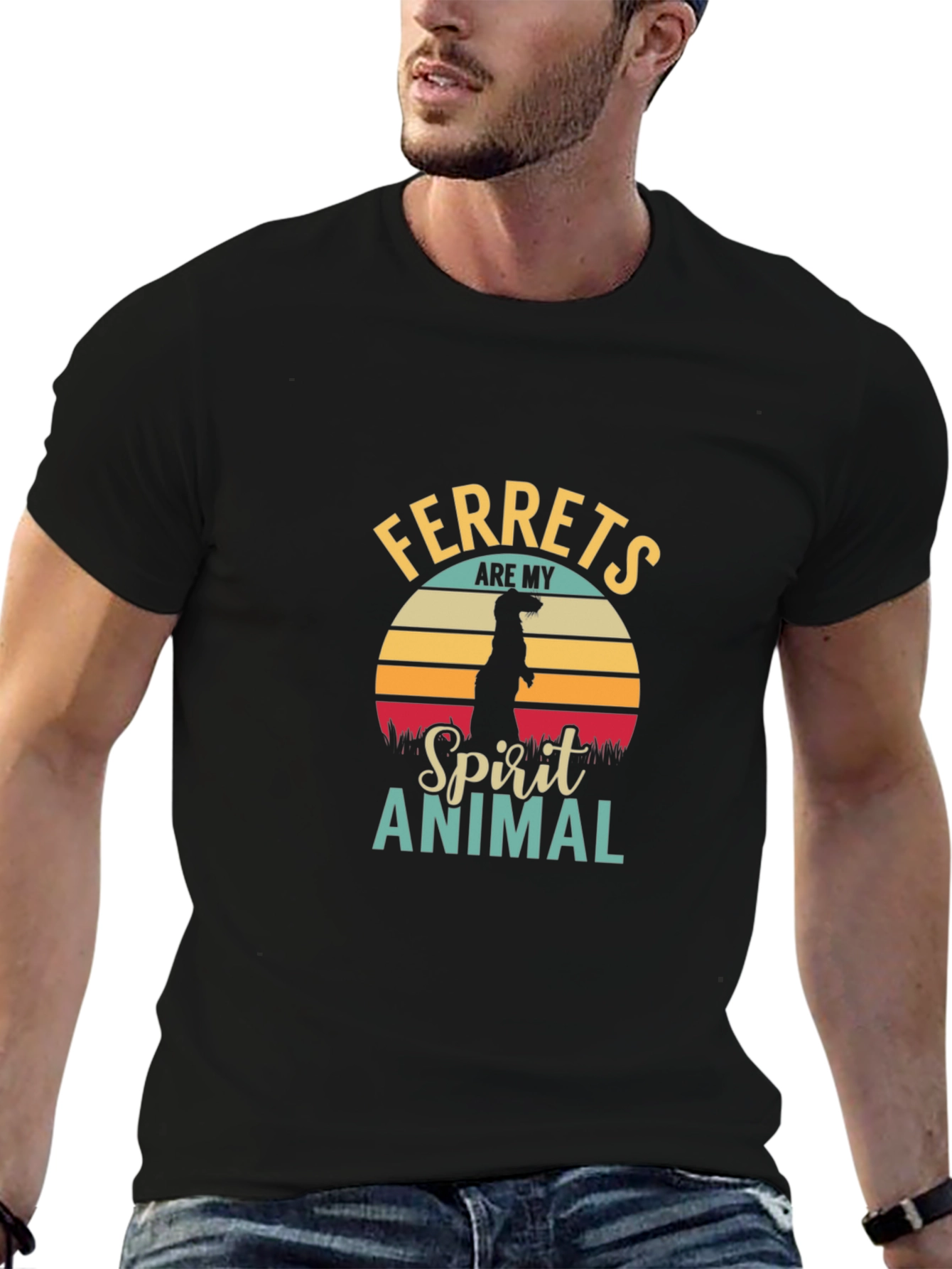 Ferret Spirit Animal Graphic Tee