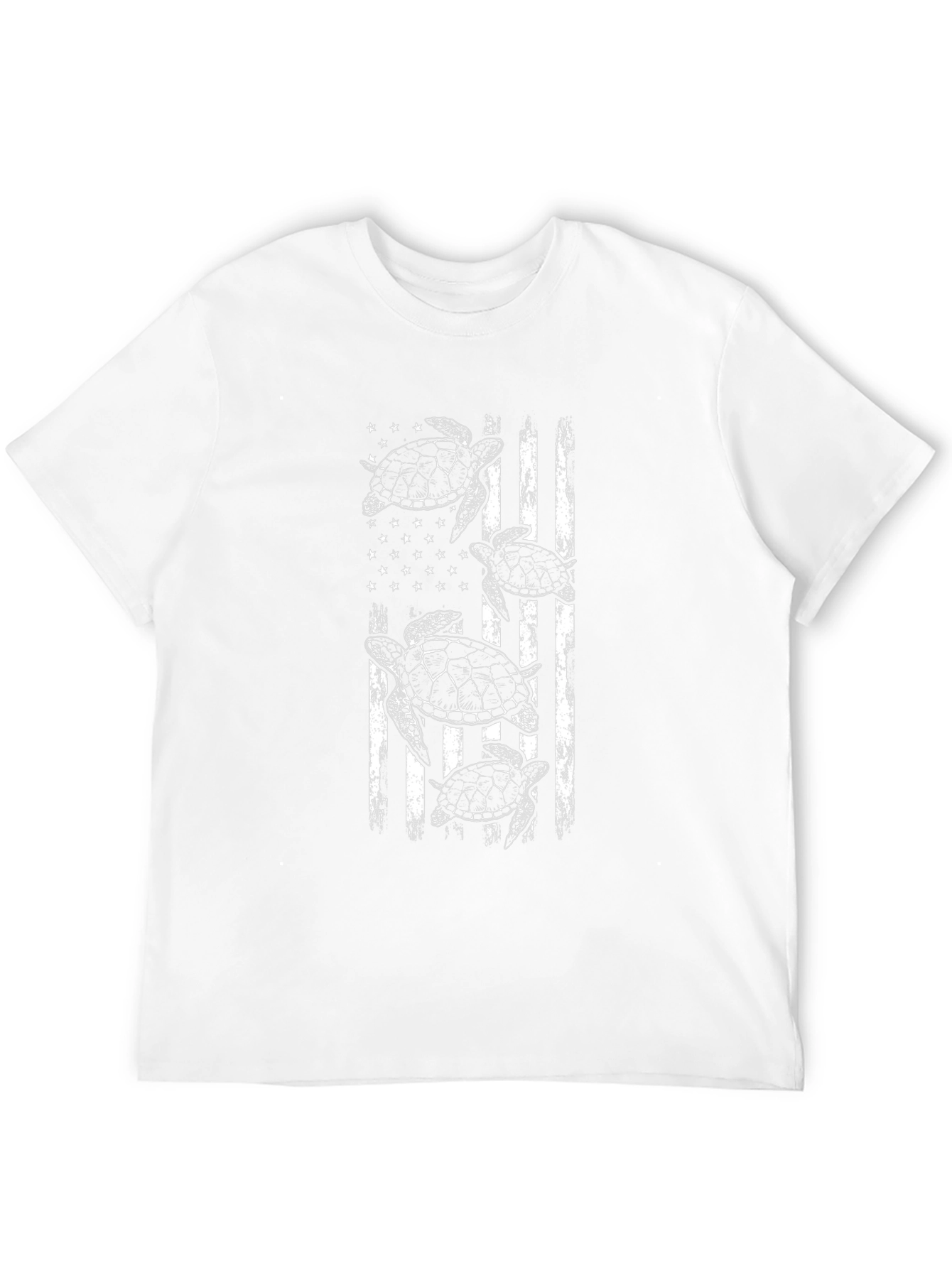 Turtle American Flag Graphic T-Shirt