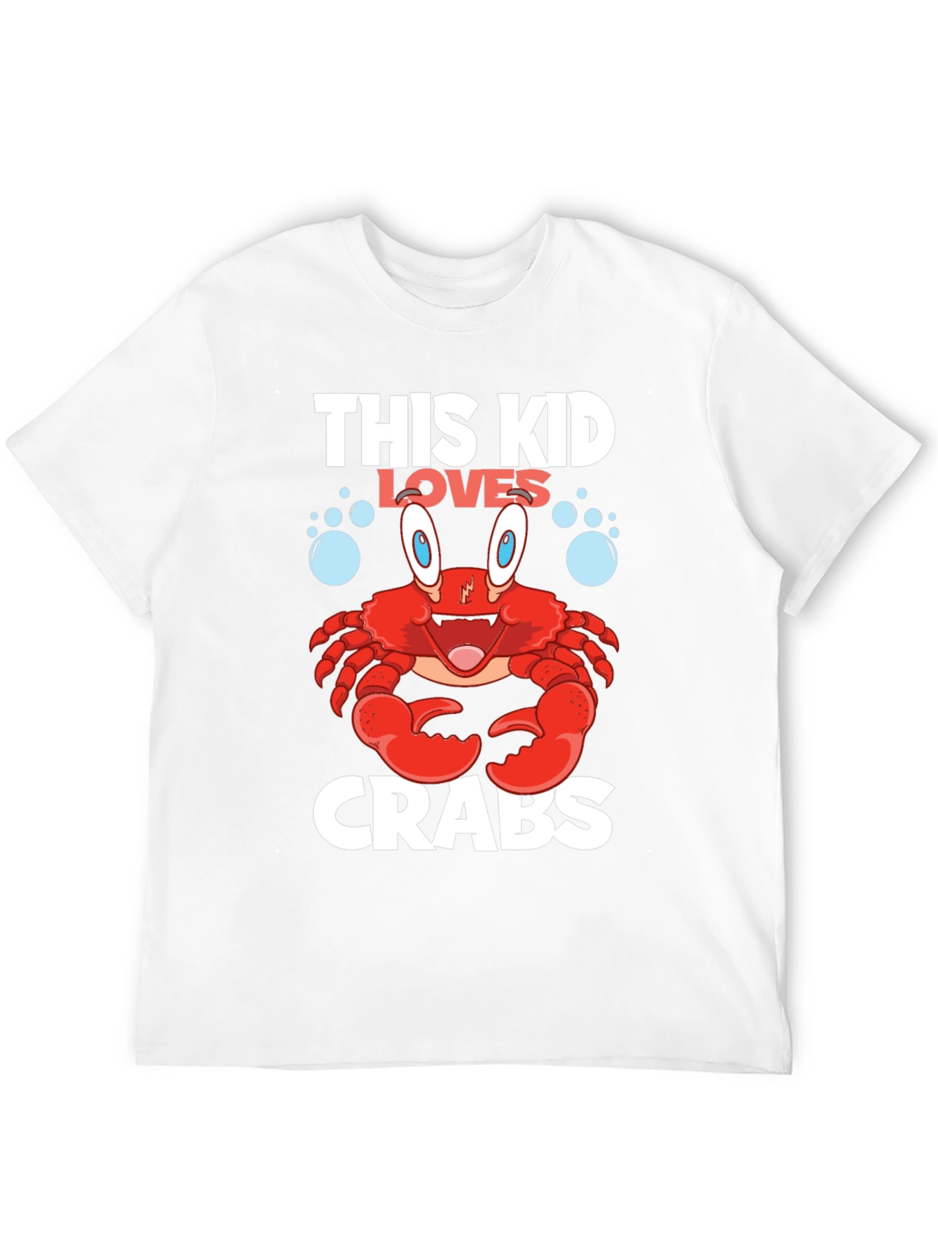 This Kid Loves Crabs T-Shirt - Black Cotton Tee