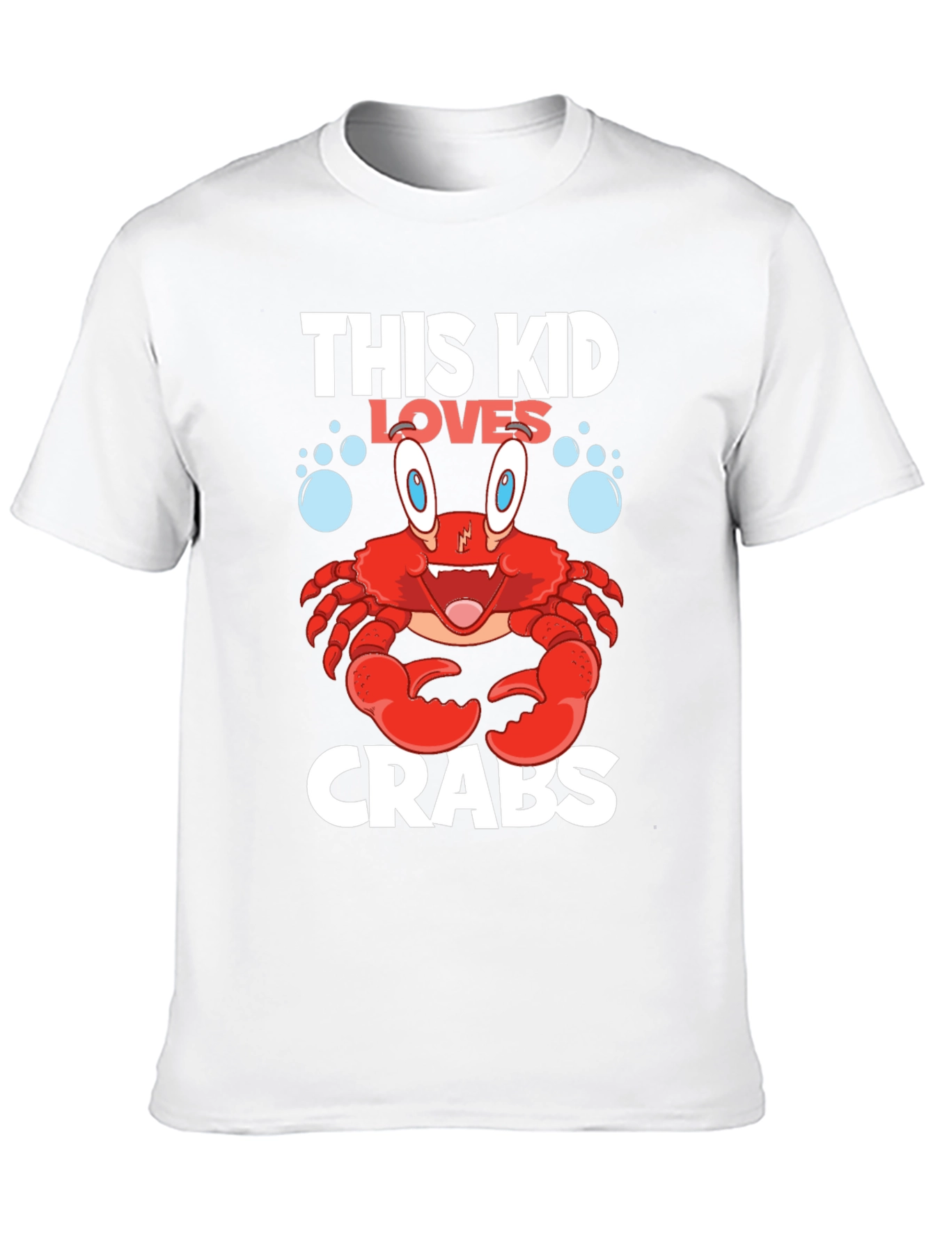 This Kid Loves Crabs T-Shirt - Black Cotton Tee