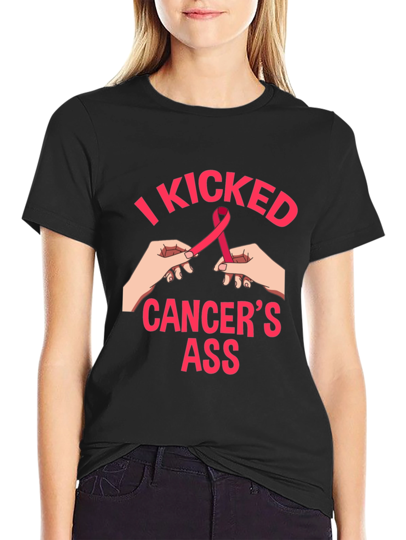 I Kicked Cancers Ass Graphic Tee