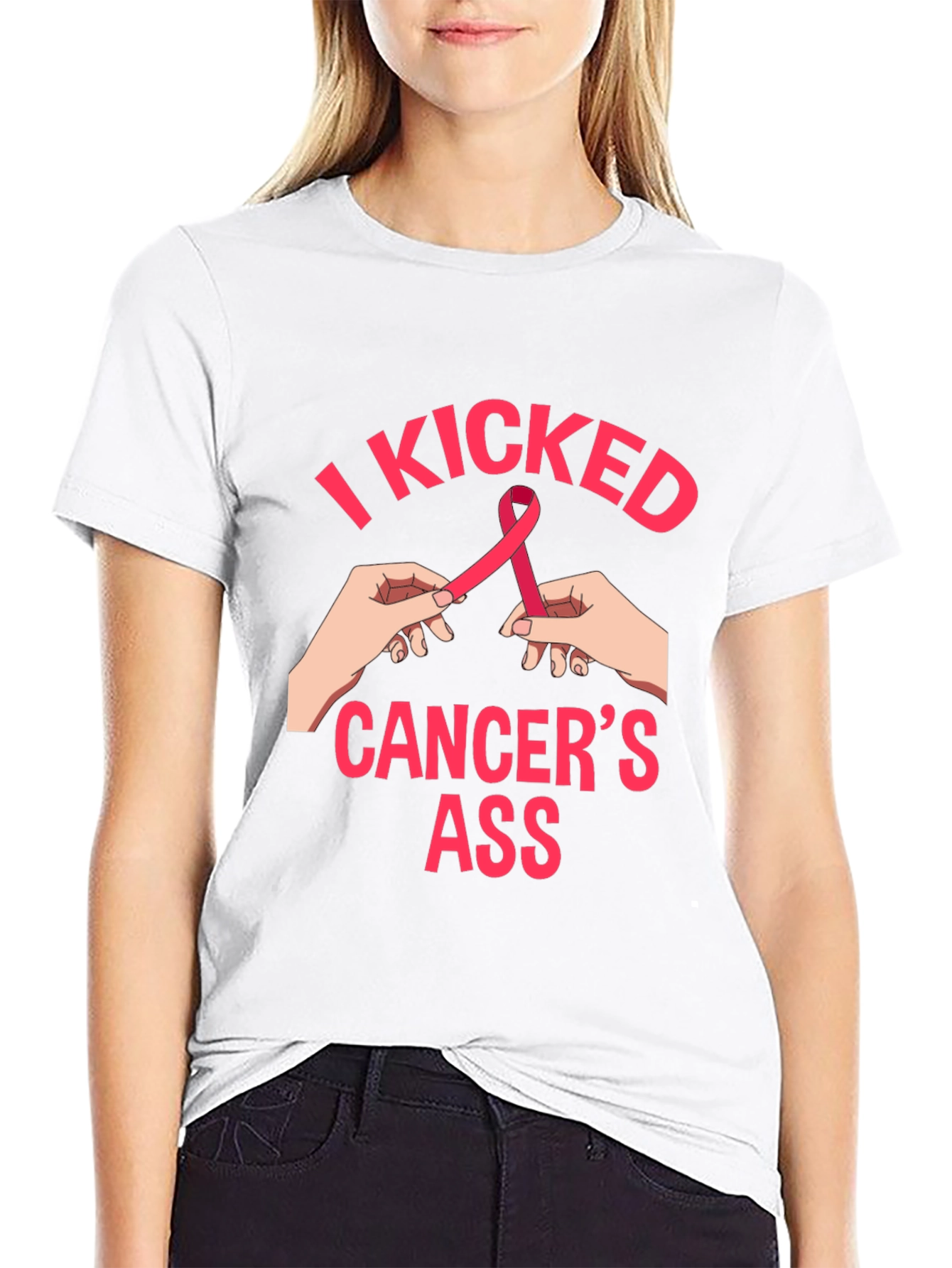 I Kicked Cancers Ass Graphic Tee