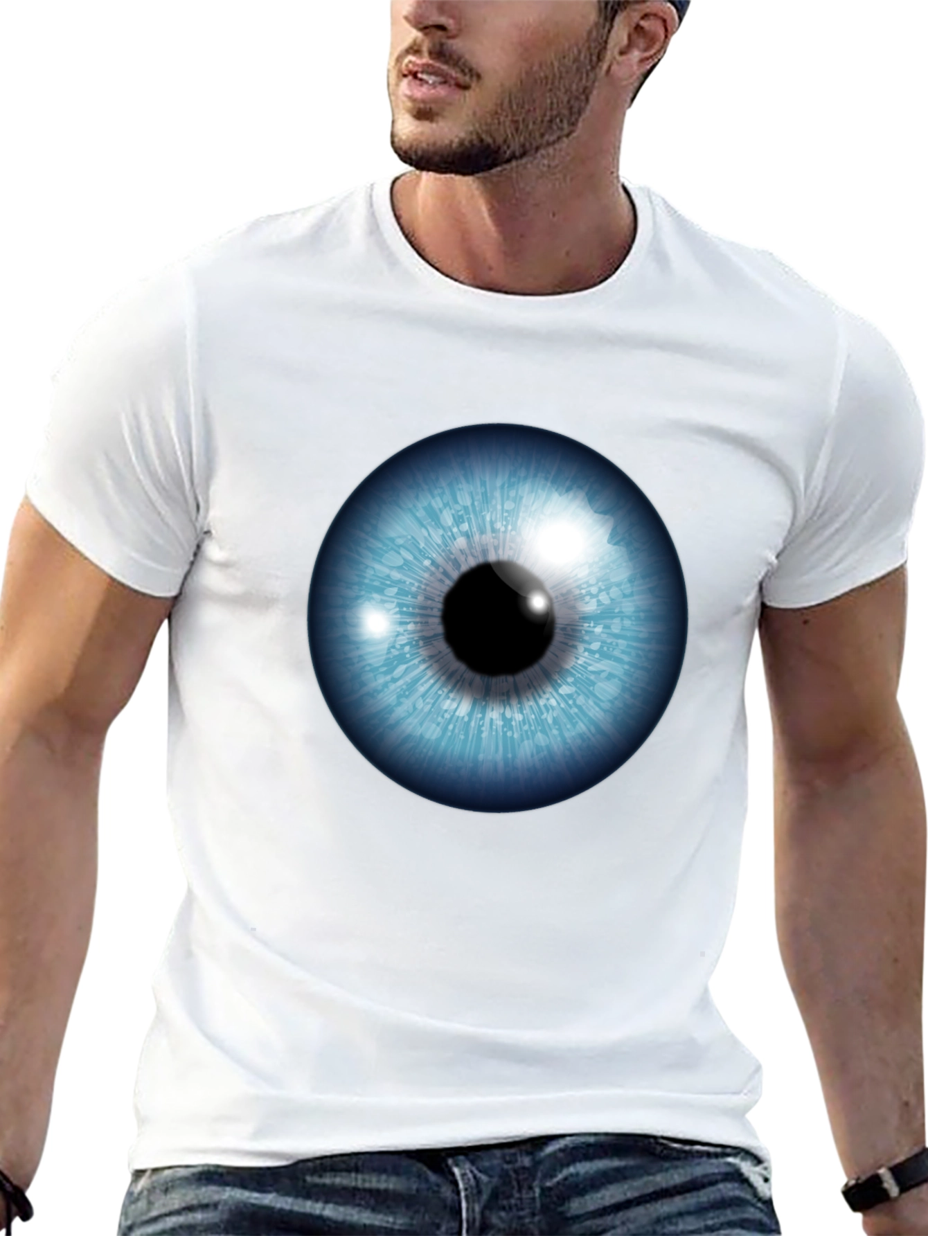 Eye See You - Graphic Print Black T-Shirt