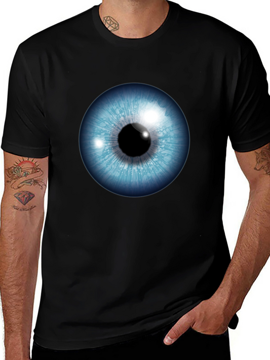 Eye See You - Graphic Print Black T-Shirt