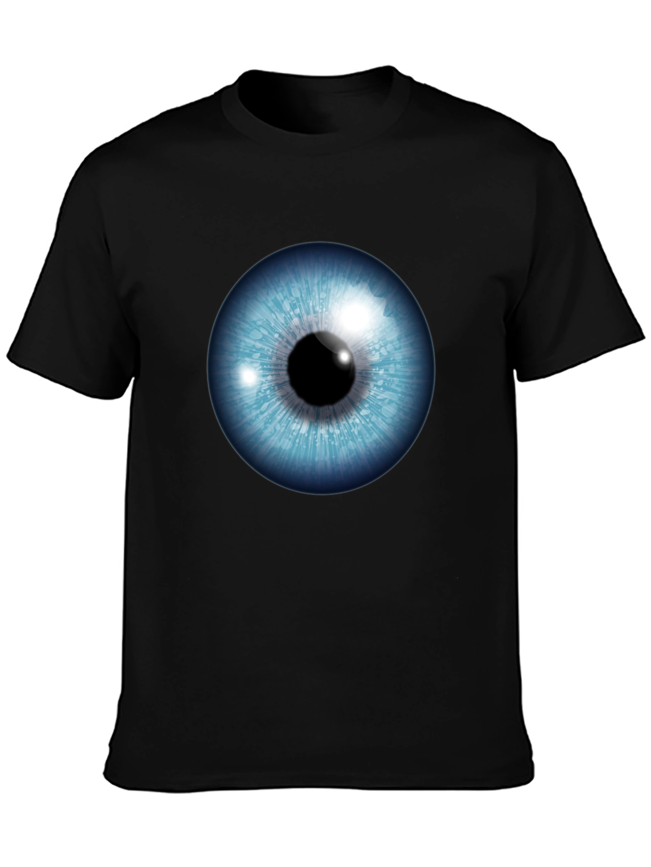 Eye See You - Graphic Print Black T-Shirt