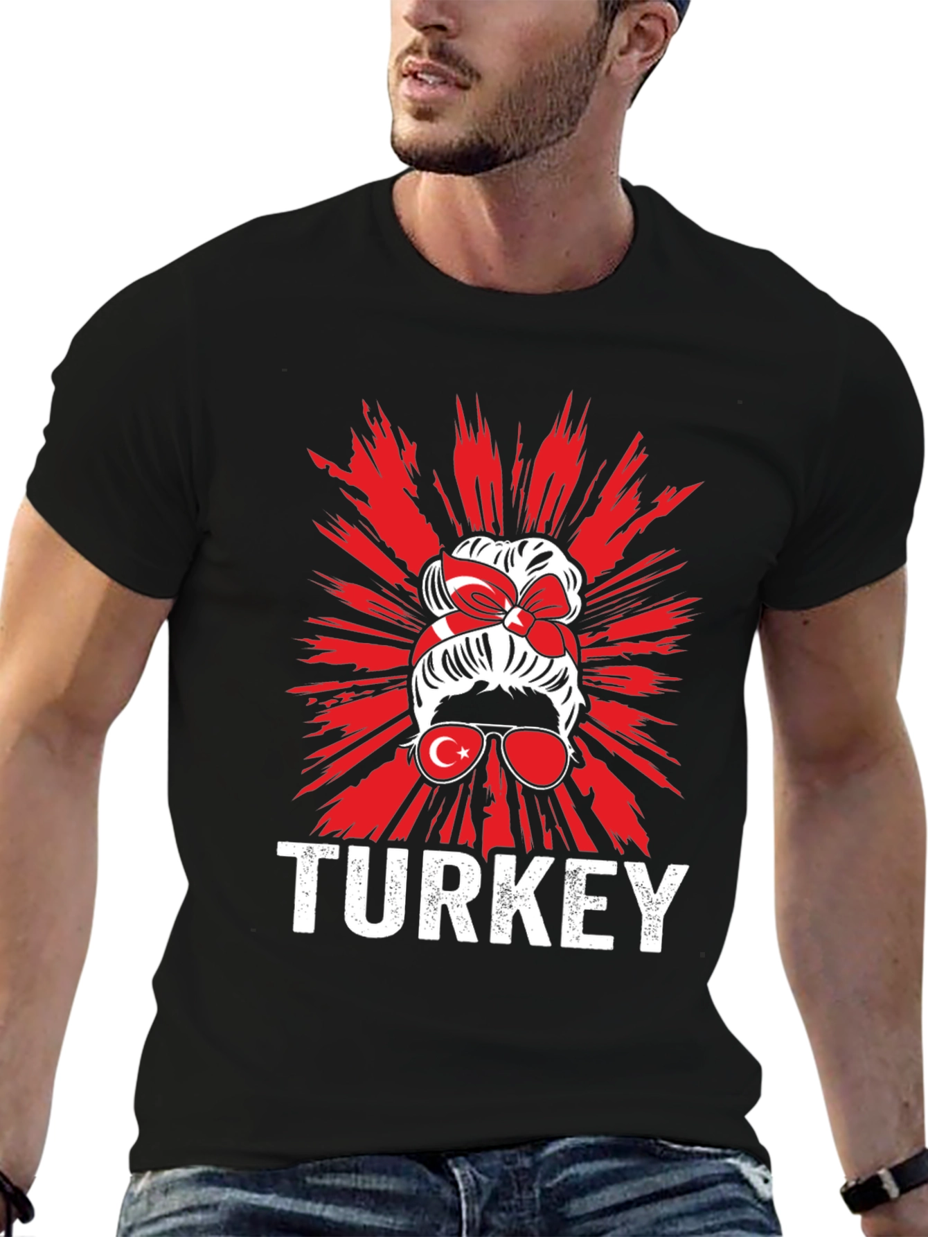 Turkey Messy Bun T-Shirt Turkish Pride Tee