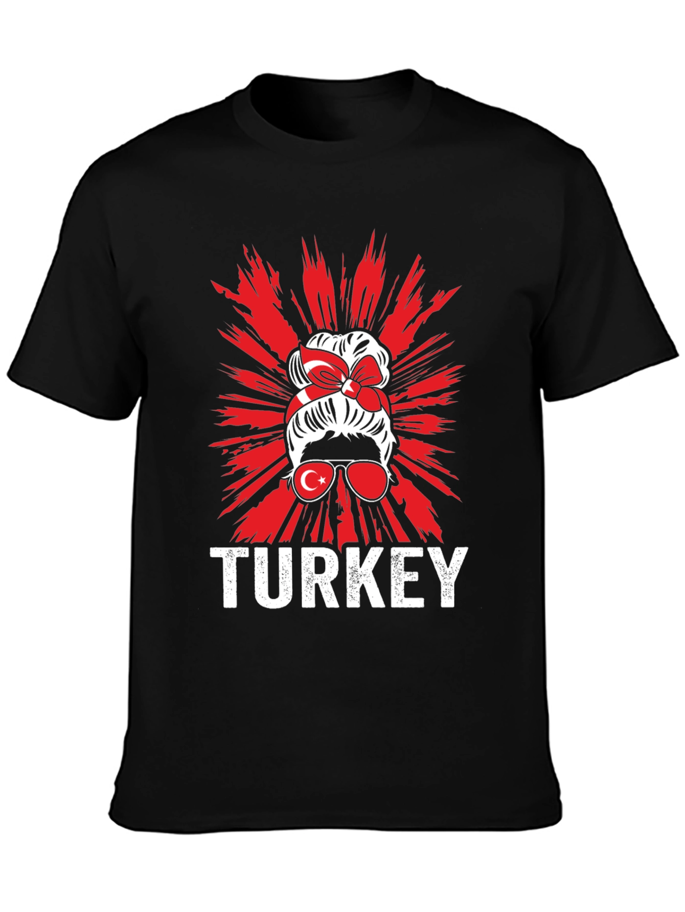 Turkey Messy Bun T-Shirt Turkish Pride Tee