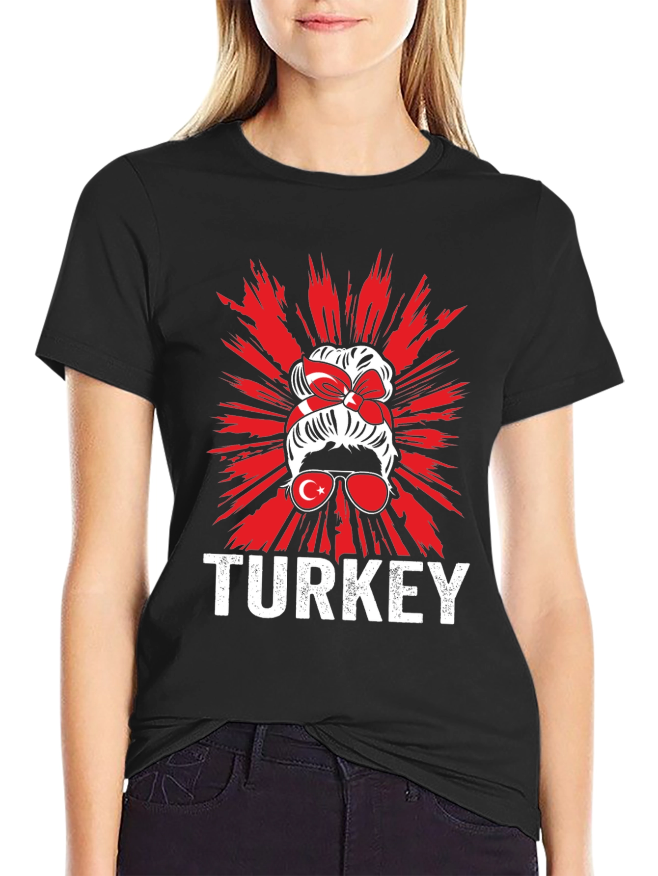Turkey Messy Bun T-Shirt Turkish Pride Tee