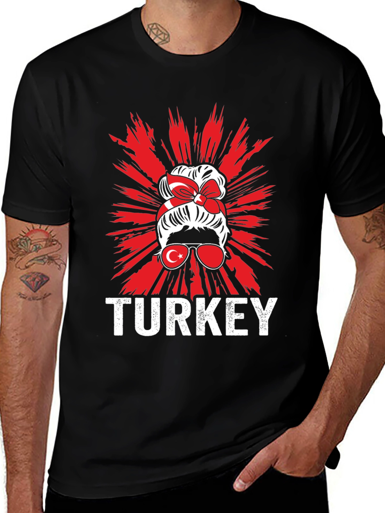Turkey Messy Bun T-Shirt Turkish Pride Tee