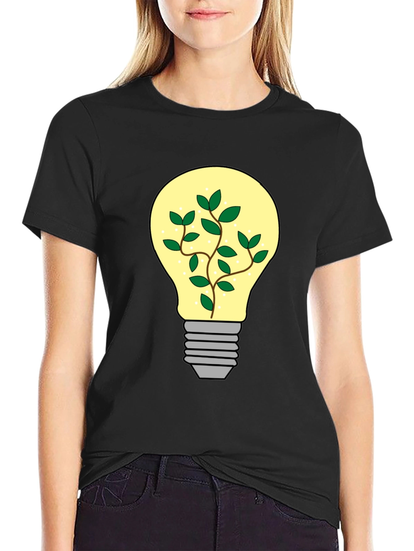 Eco-Friendly Idea Black T-Shirt