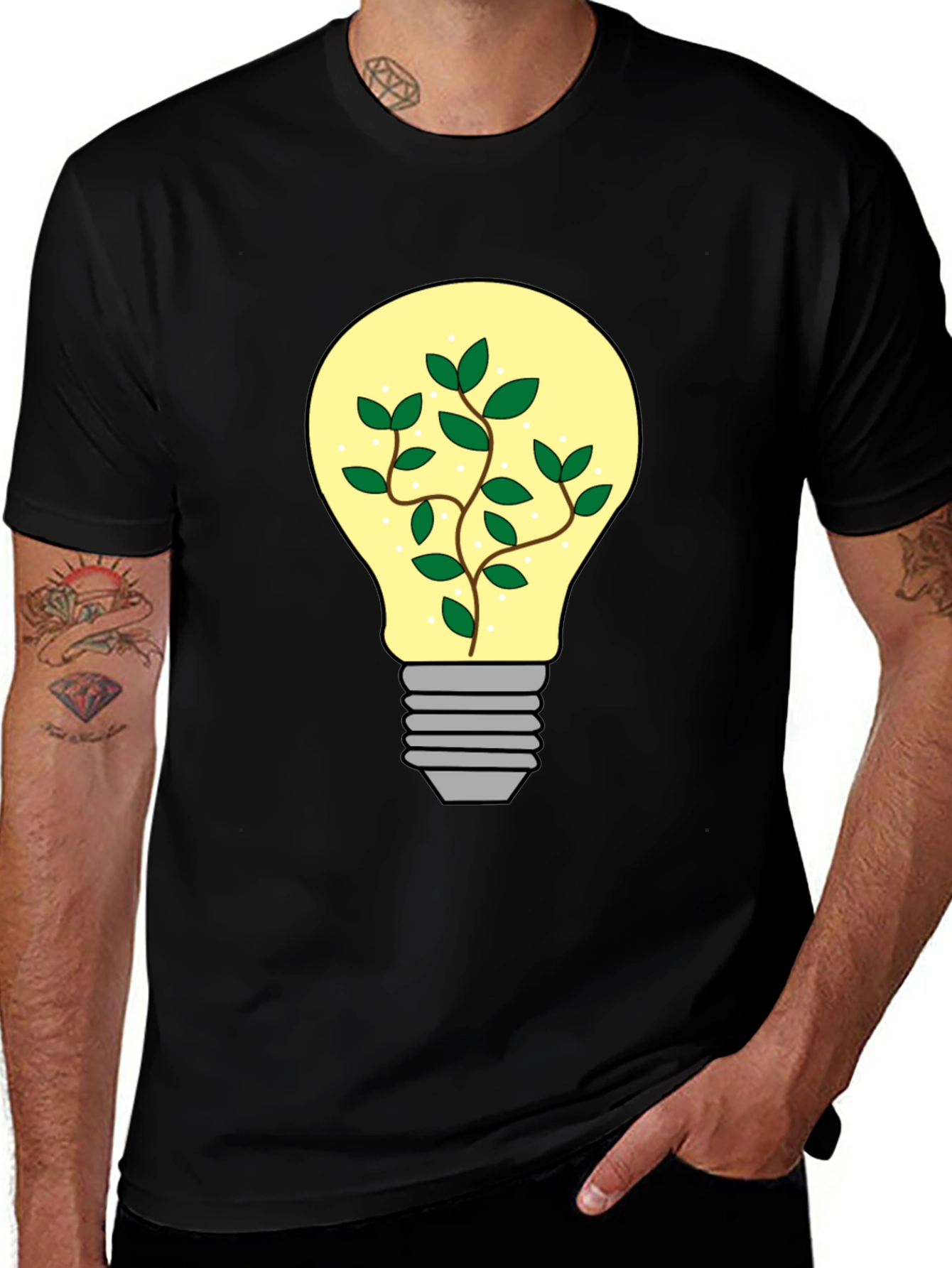 Eco-Friendly Idea Black T-Shirt