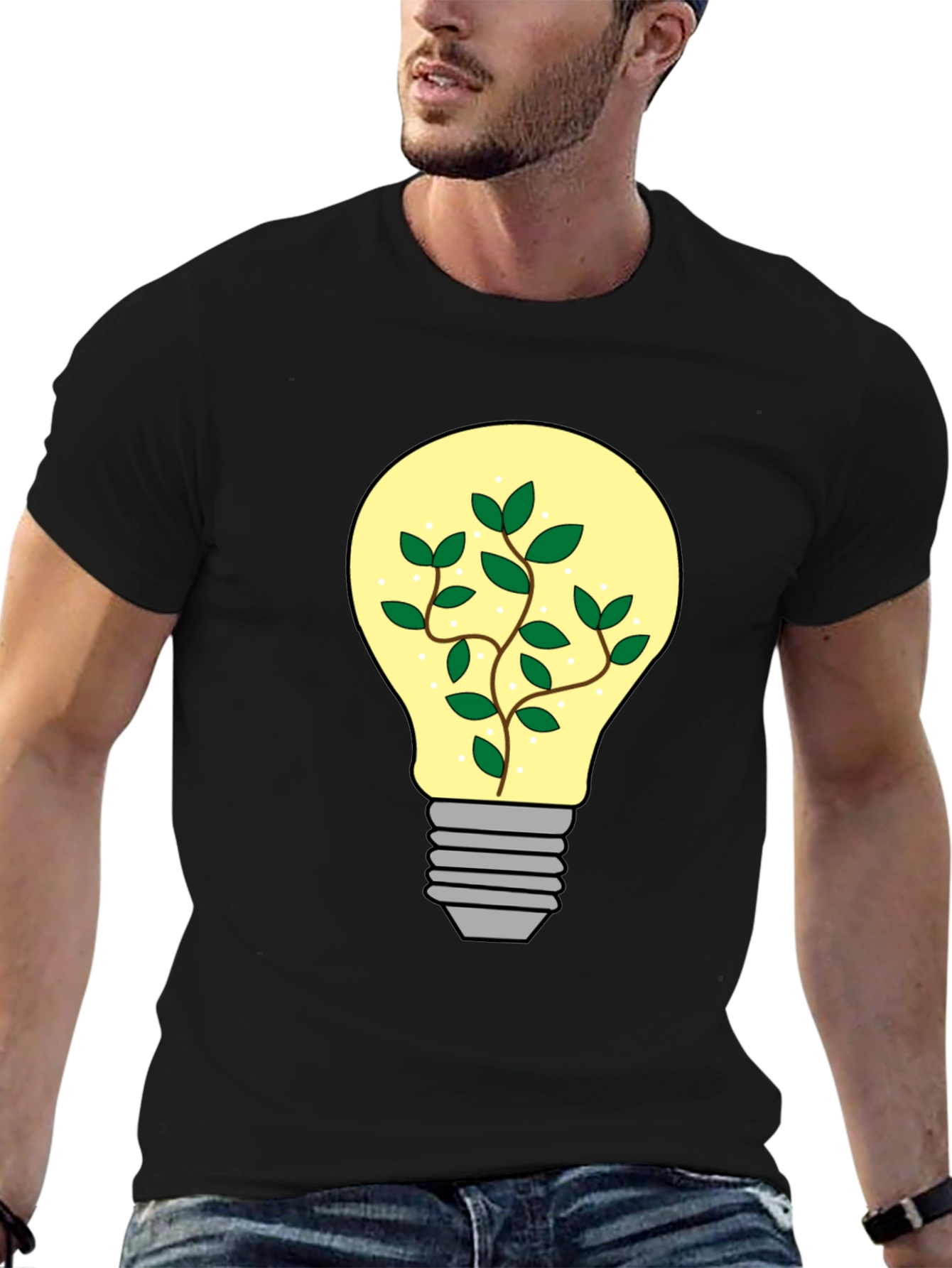 Eco-Friendly Idea Black T-Shirt