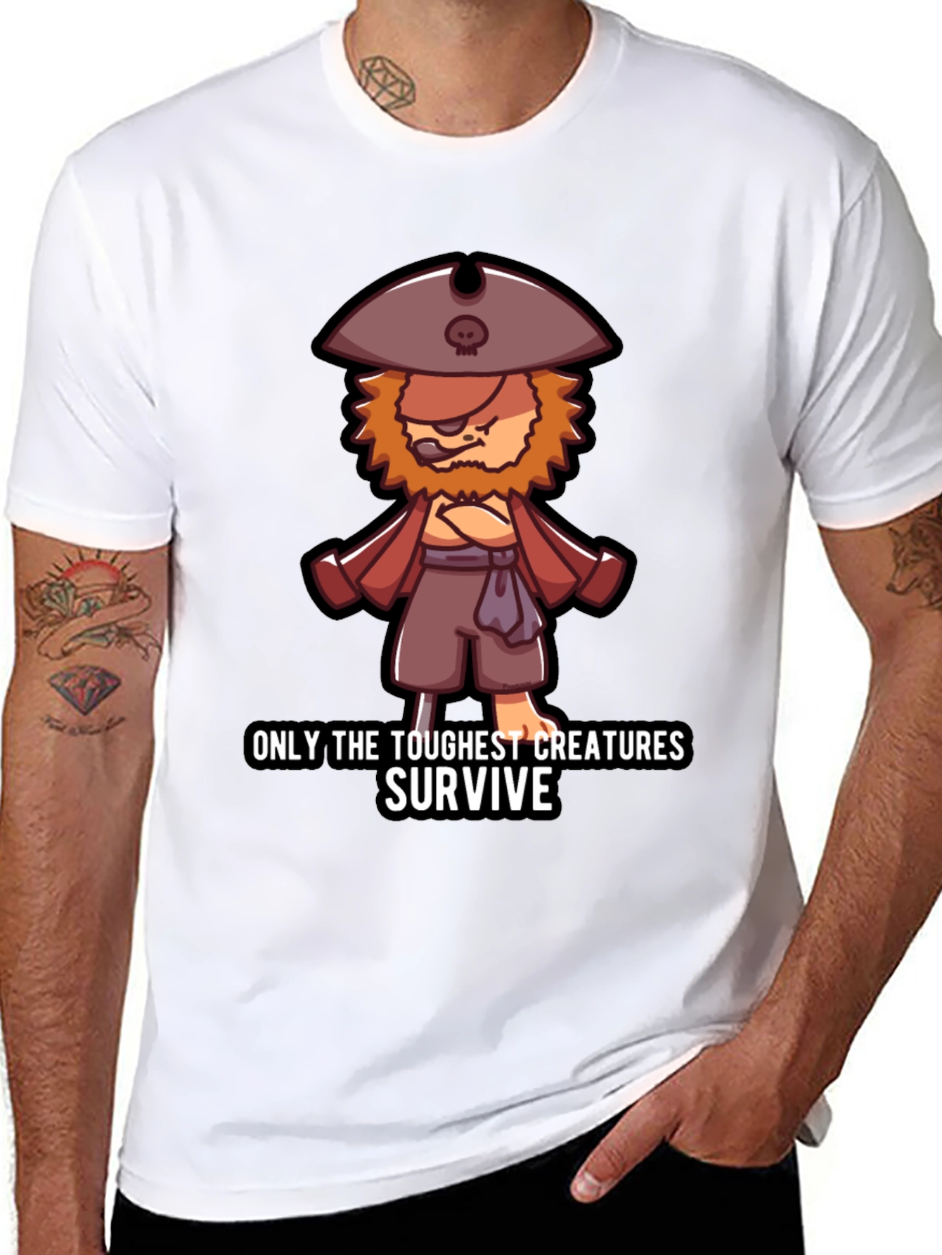 Toughest Creatures Pirate Cartoon T-Shirt