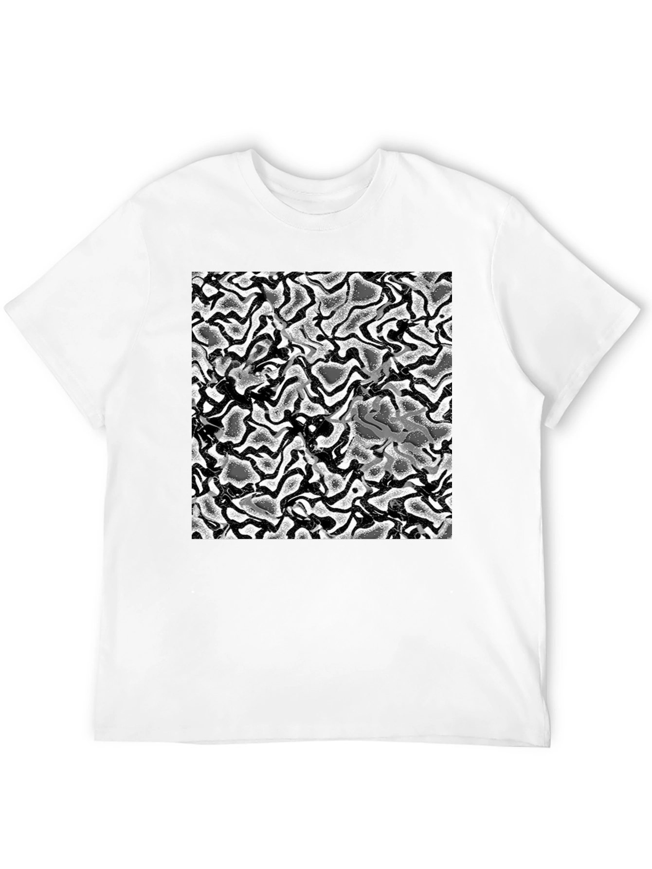 Abstract Swirl T-Shirt - Black Cotton Tee