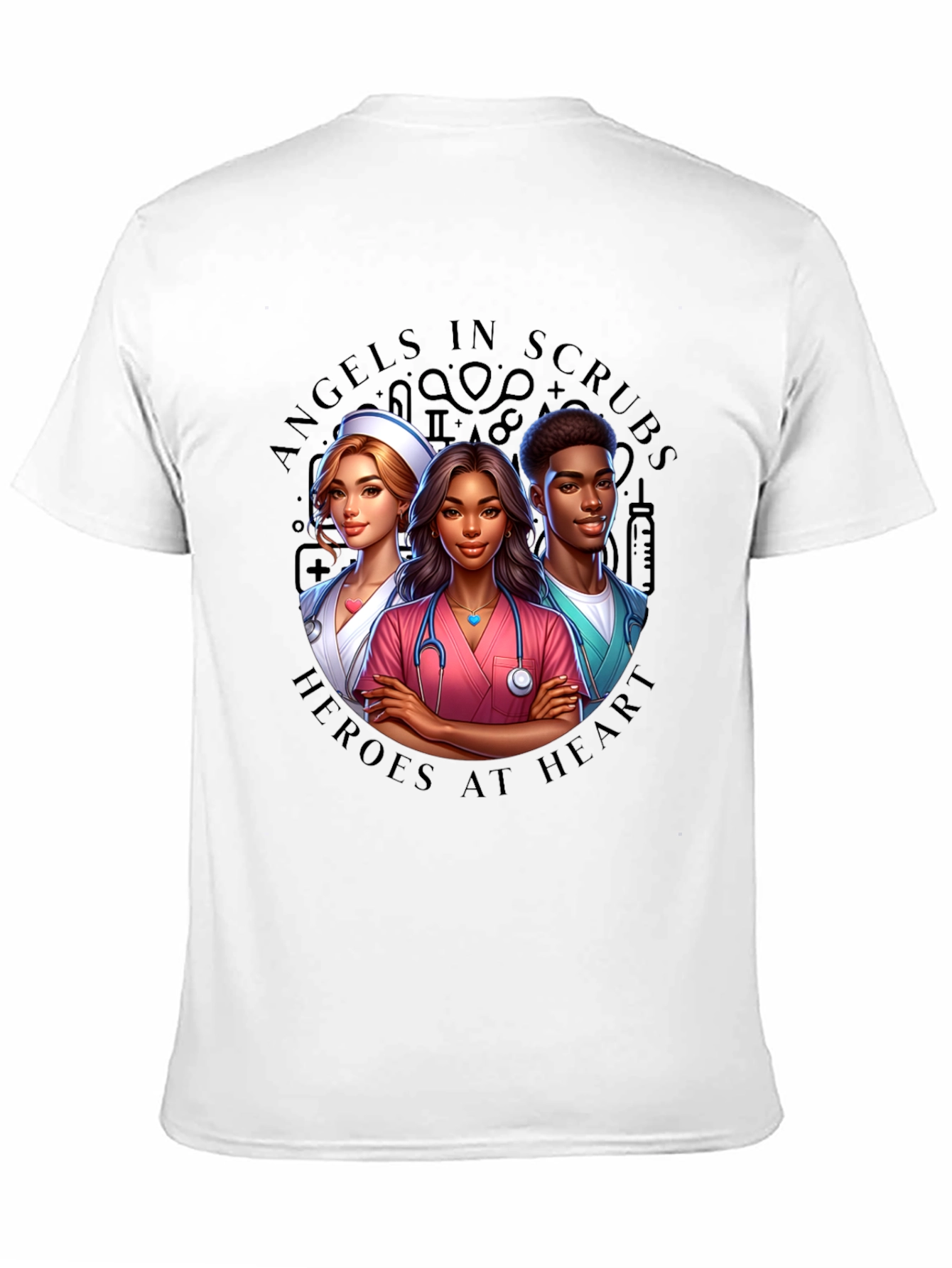 Angels in Scrubs Graphic T-Shirt - Heroes at Heart