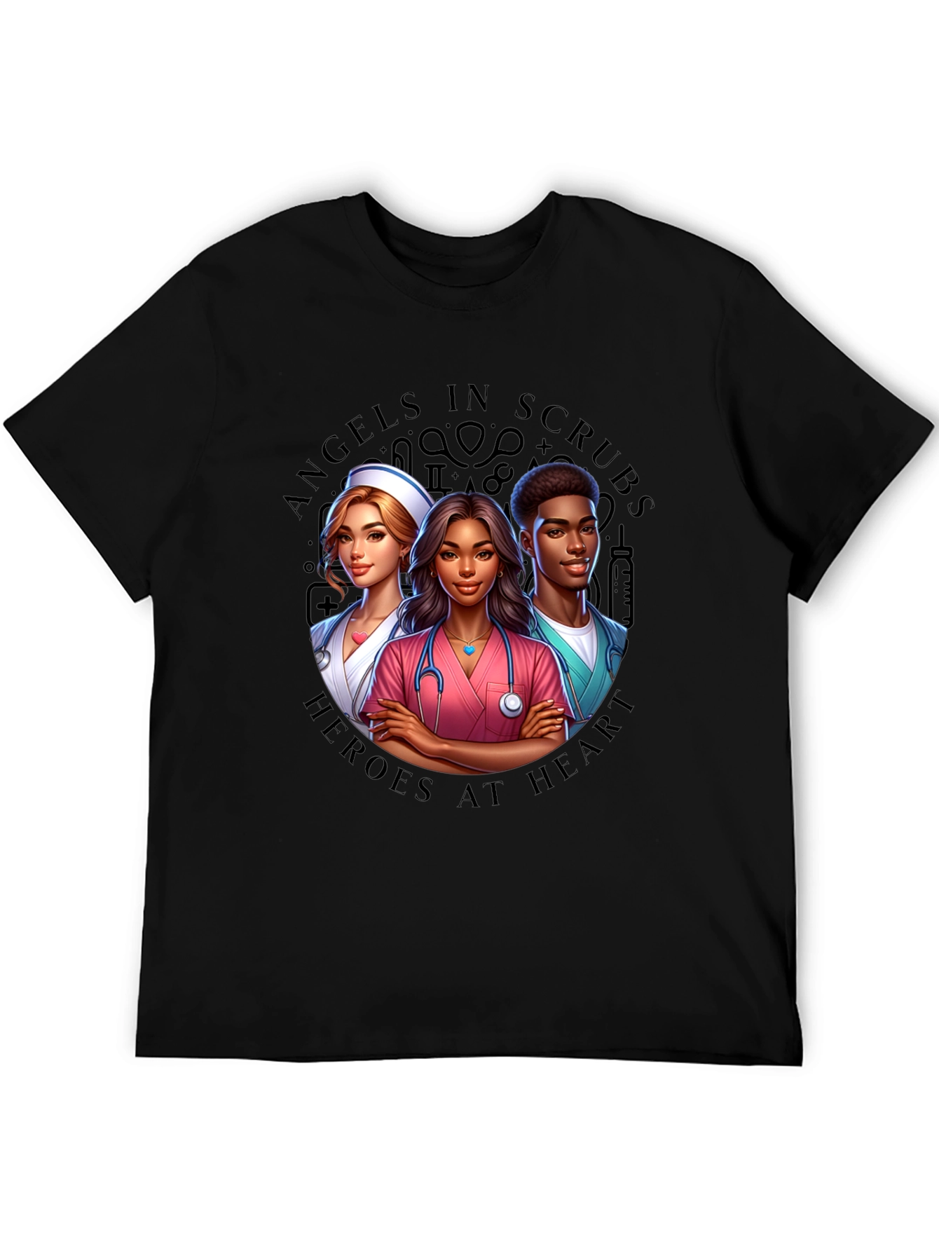 Angels in Scrubs Graphic T-Shirt - Heroes at Heart