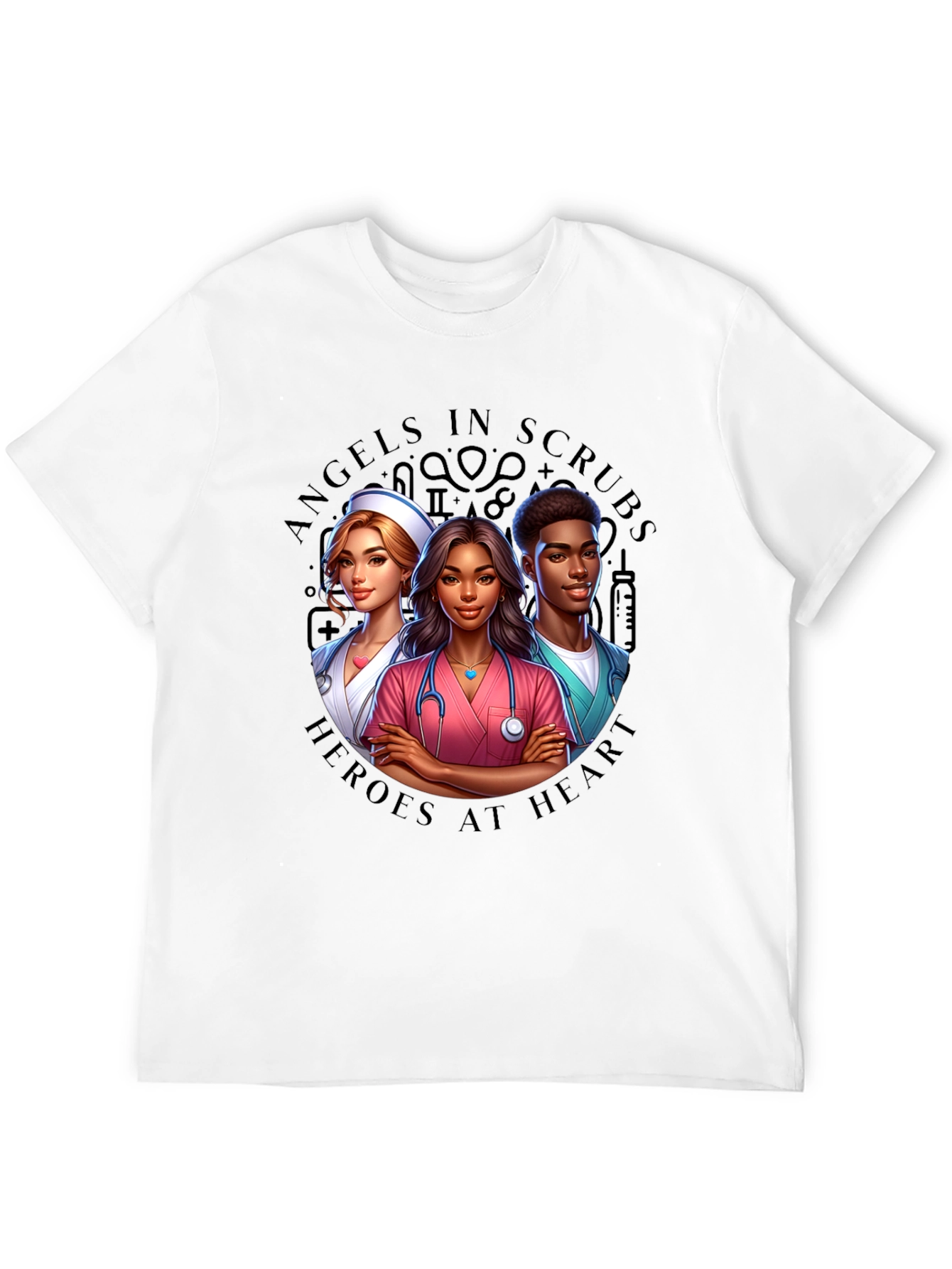 Angels in Scrubs Graphic T-Shirt - Heroes at Heart