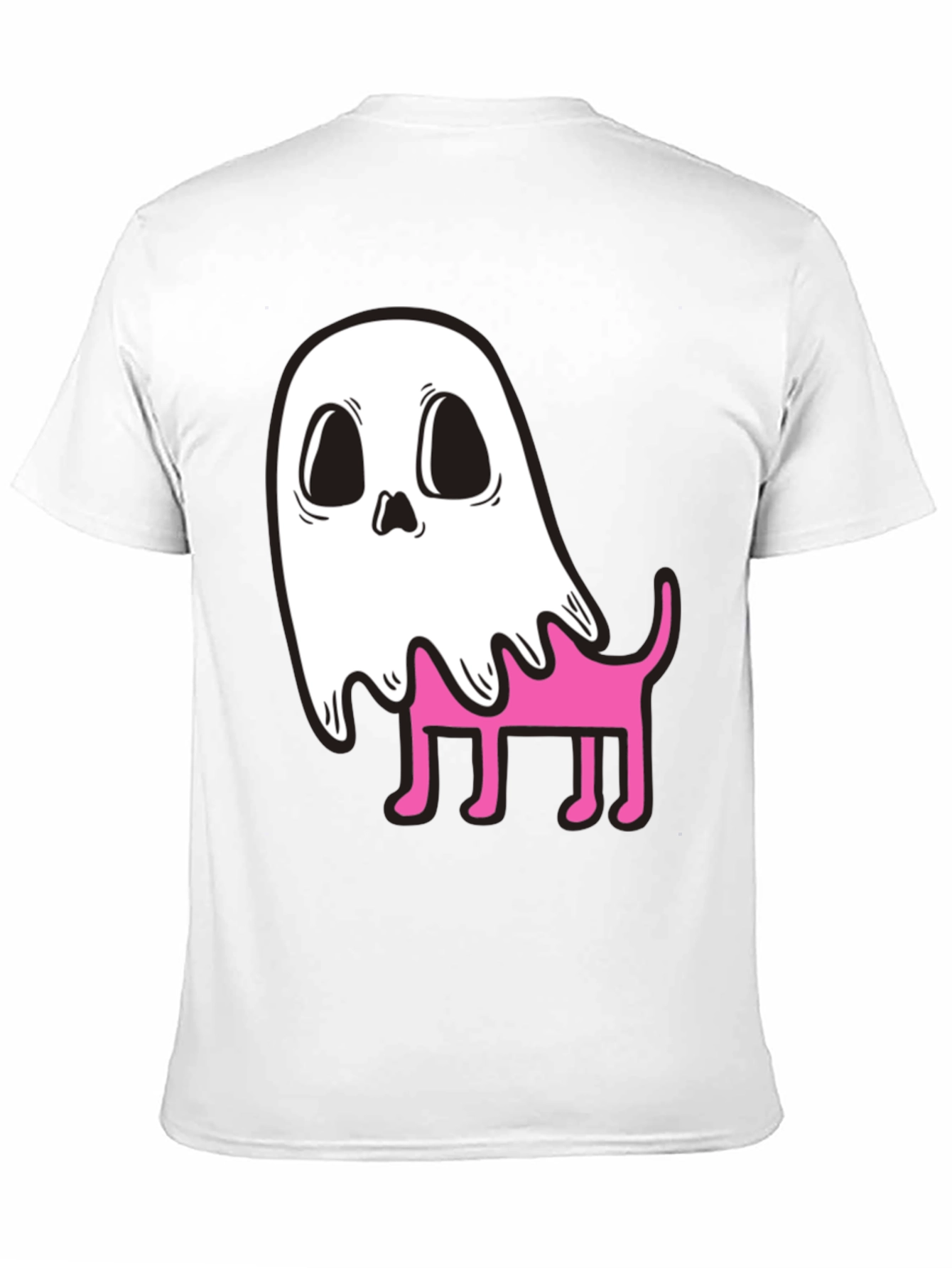 Ghost Dog Graphic T-Shirt - Spooky Cute Style