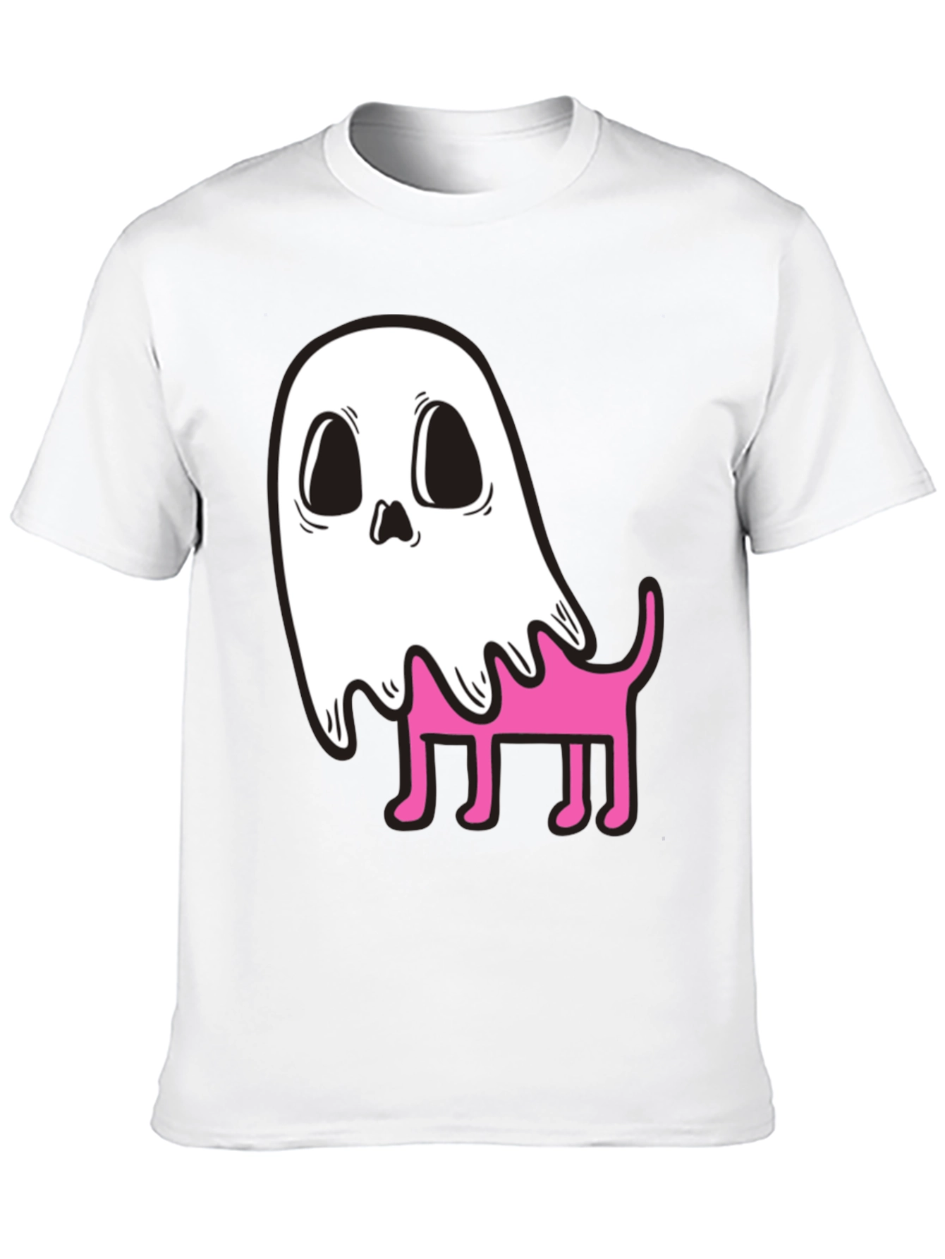 Ghost Dog Graphic T-Shirt - Spooky Cute Style