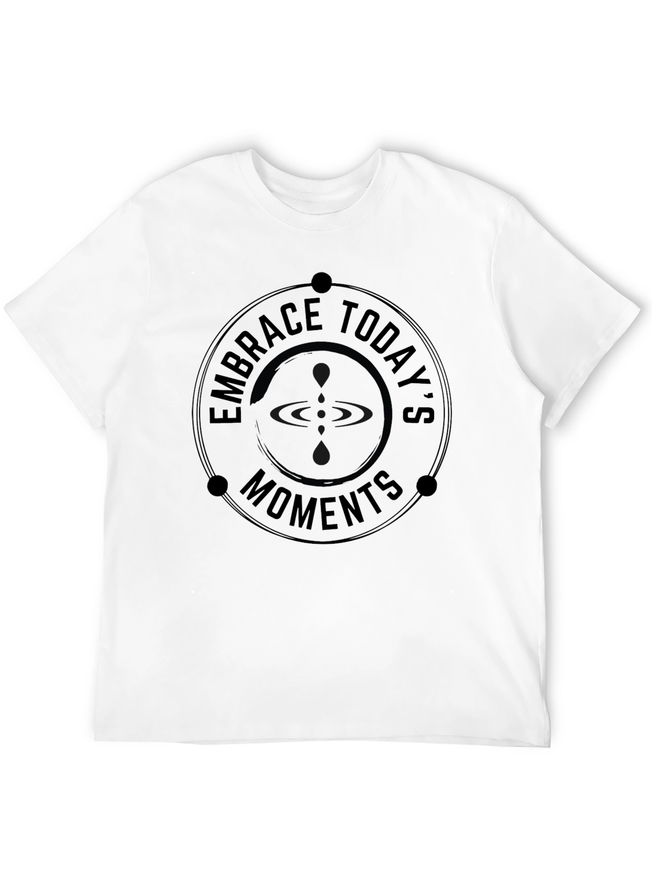 Embrace Todays Moments Black Graphic Tee