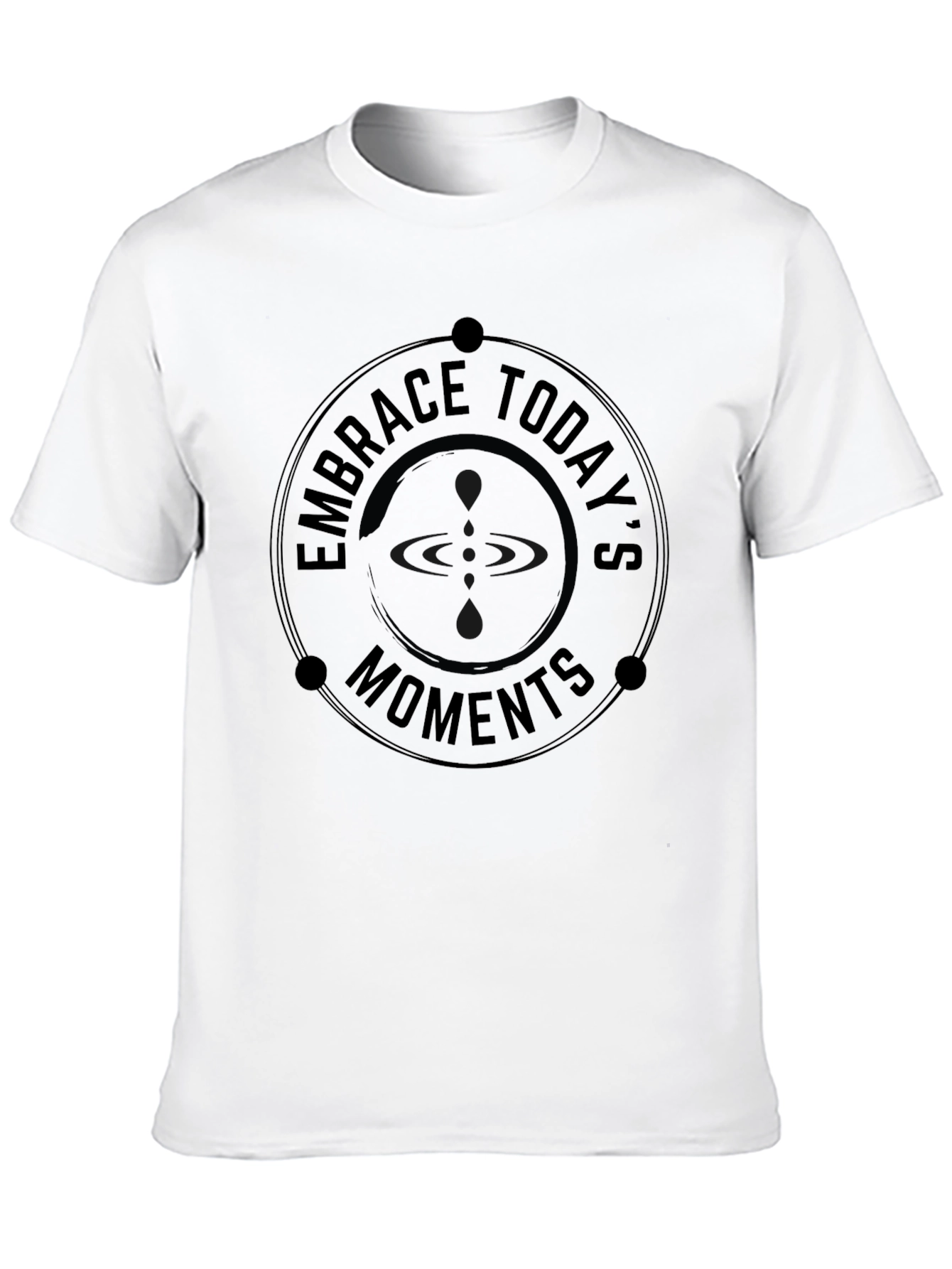 Embrace Todays Moments Black Graphic Tee