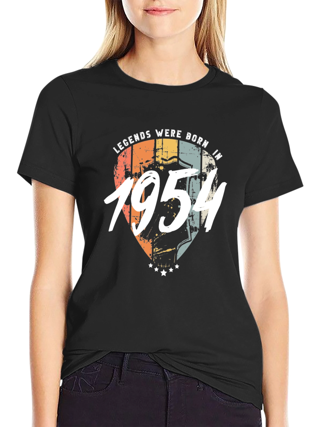 Legends Born in 1954 Black T-Shirt