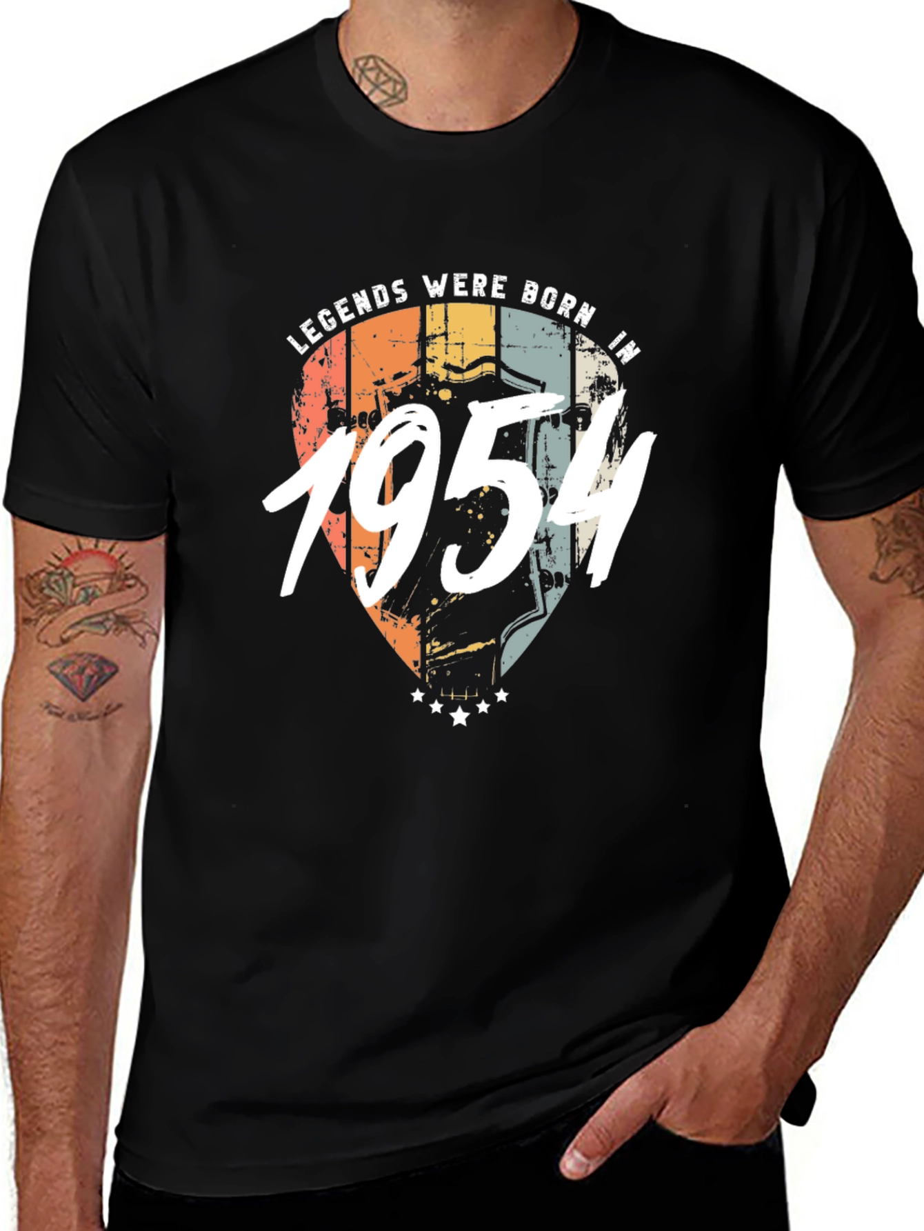 Legends Born in 1954 Black T-Shirt