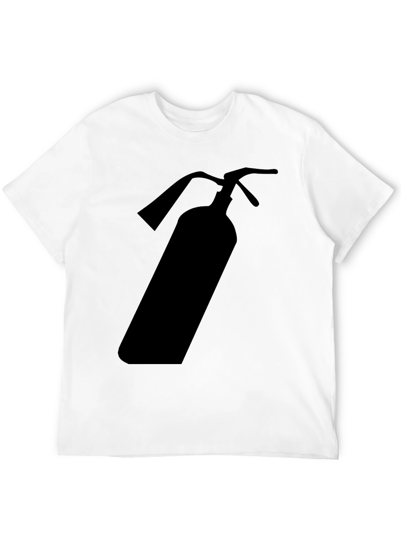 Fire Extinguisher Graphic Tee - Black Cotton T-Shirt