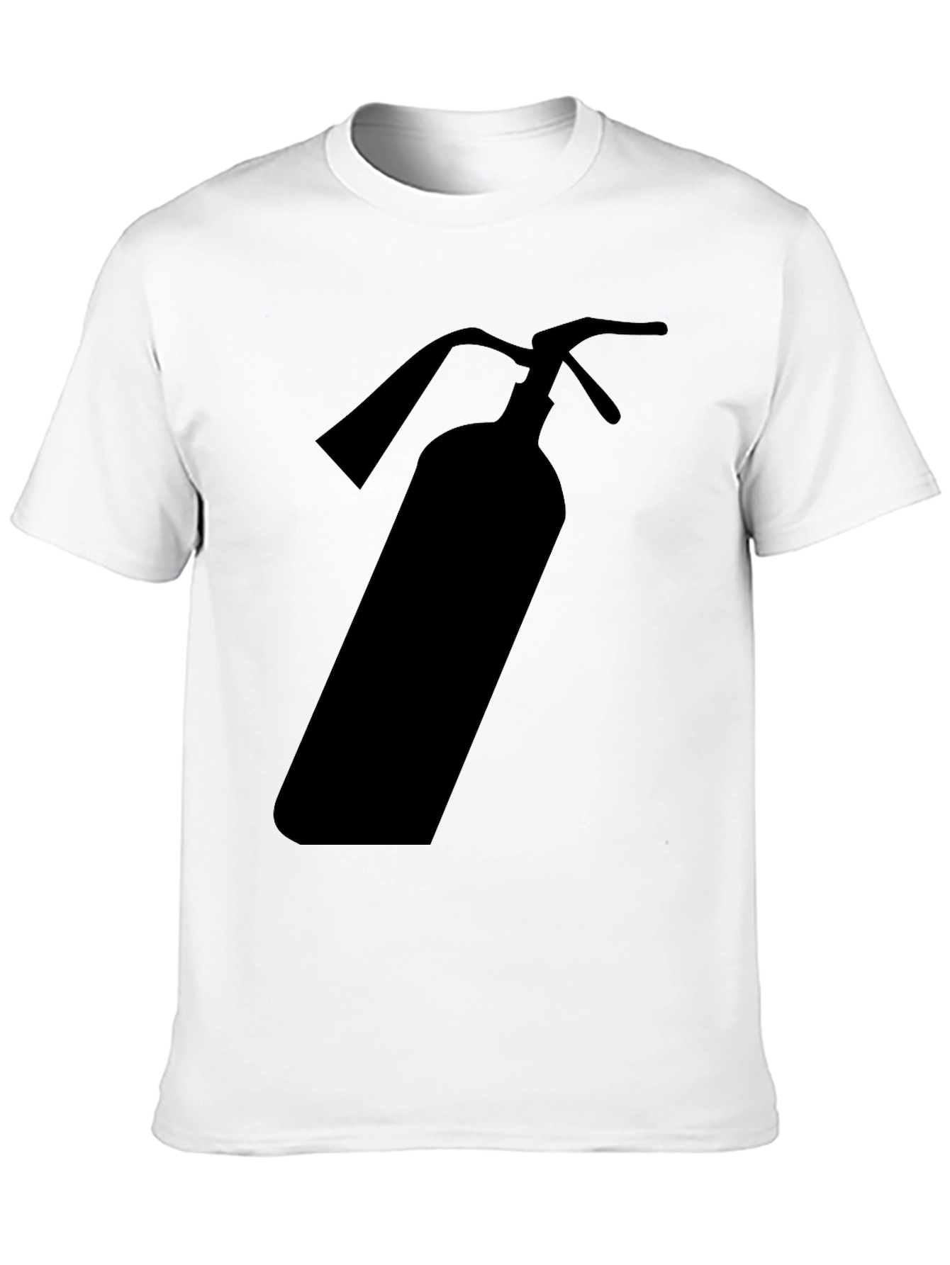 Fire Extinguisher Graphic Tee - Black Cotton T-Shirt