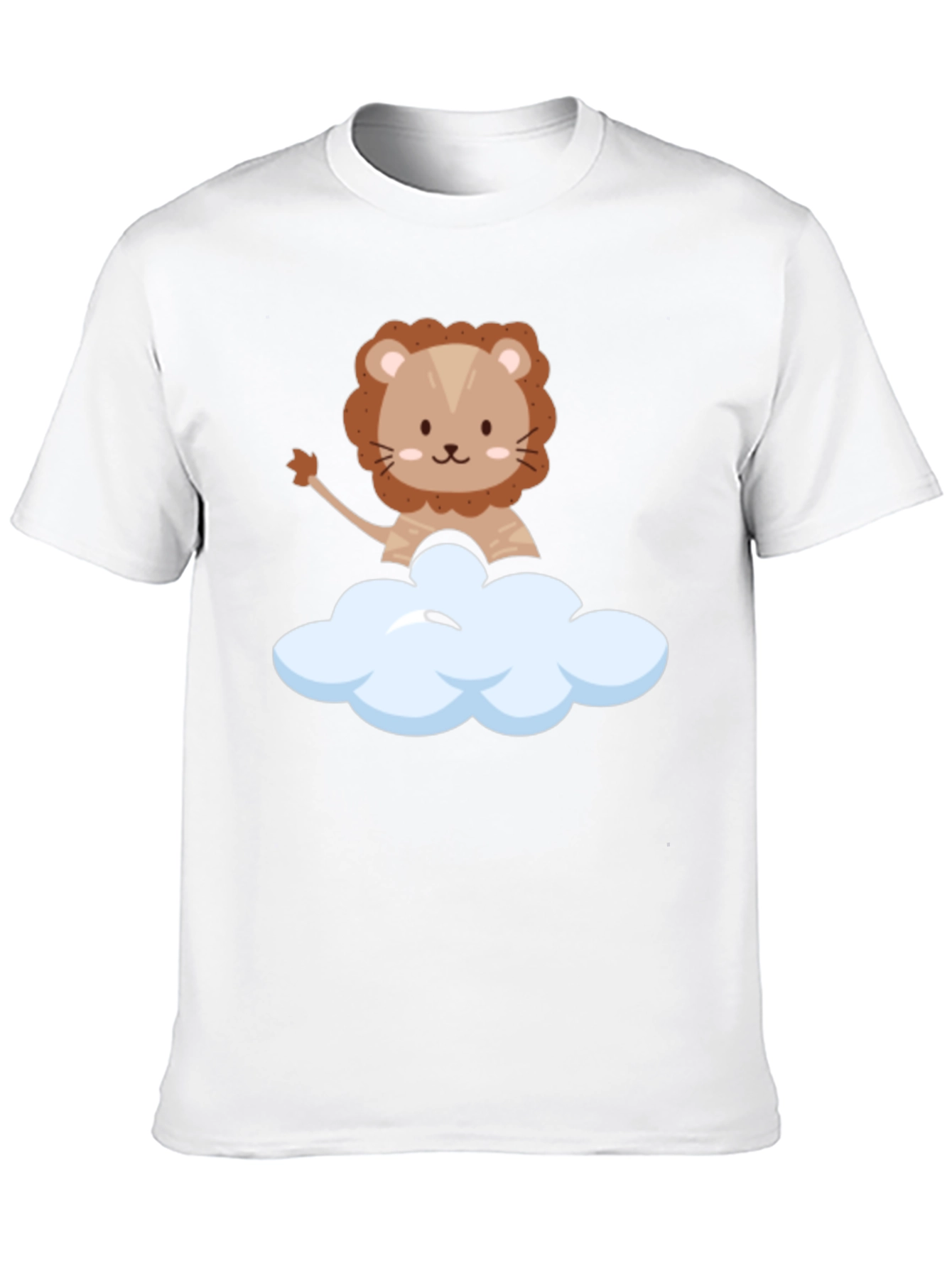 Cute Lion Cloud T-Shirt - Black