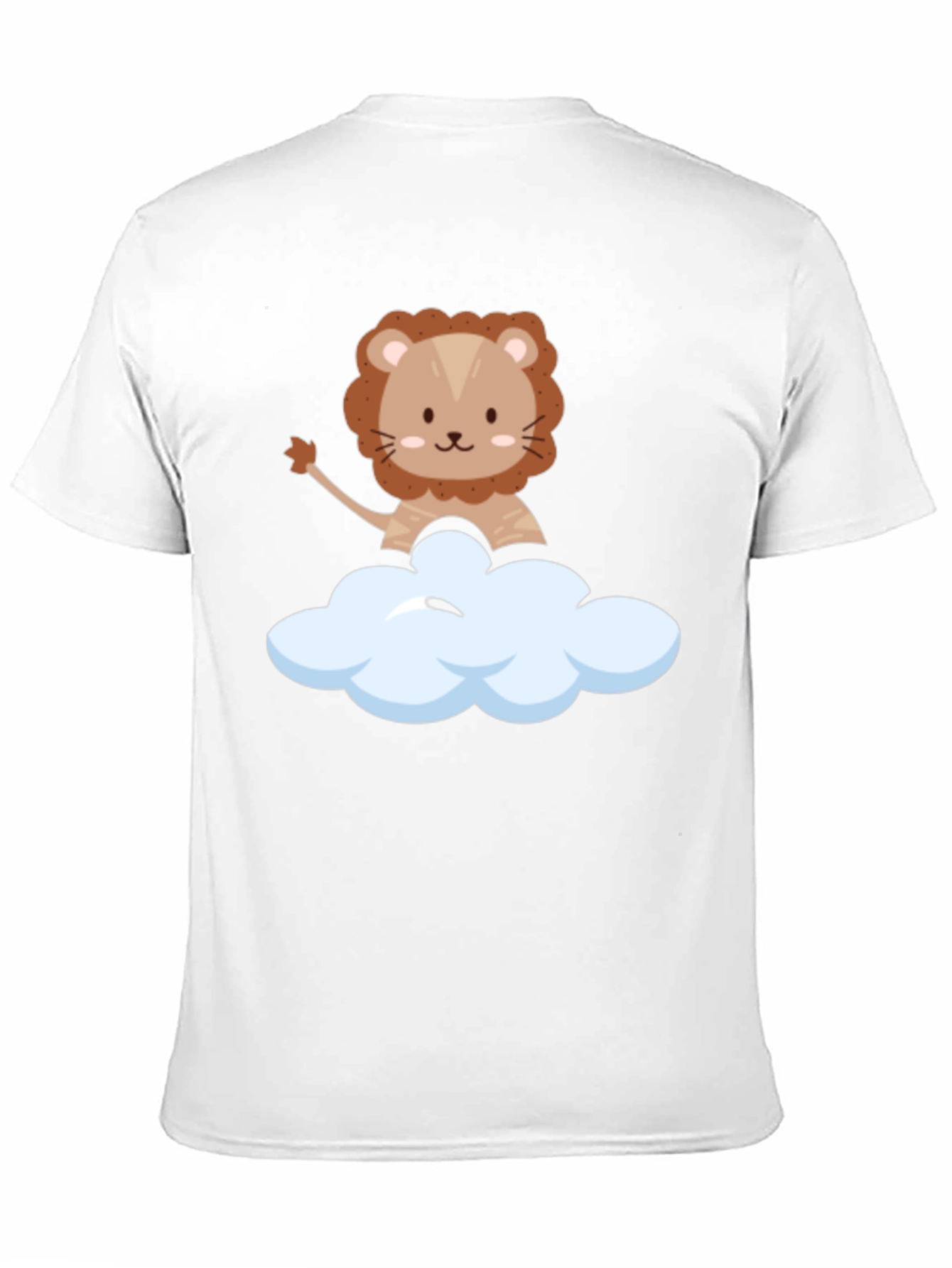Cute Lion Cloud T-Shirt - Black