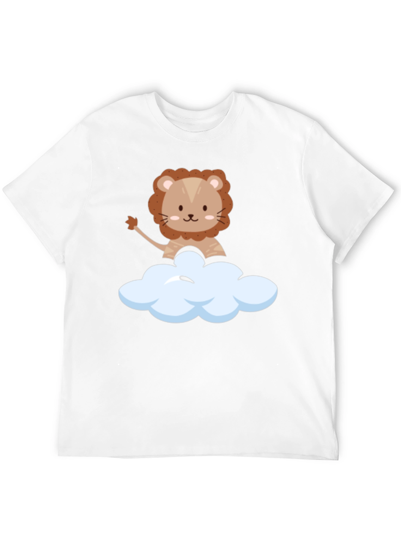Cute Lion Cloud T-Shirt - Black