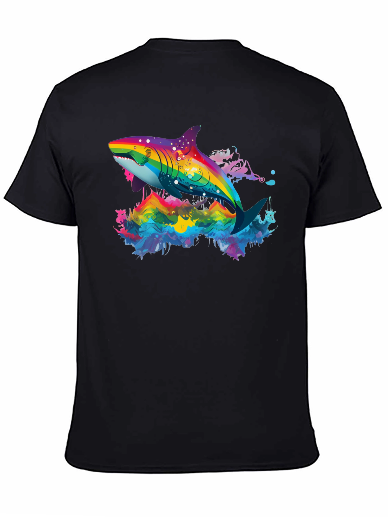 Rainbow Shark Graphic T-Shirt