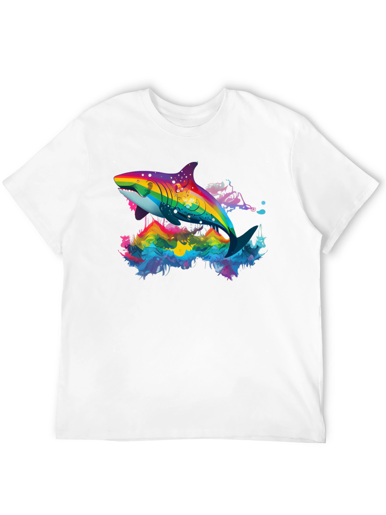 Rainbow Shark Graphic T-Shirt